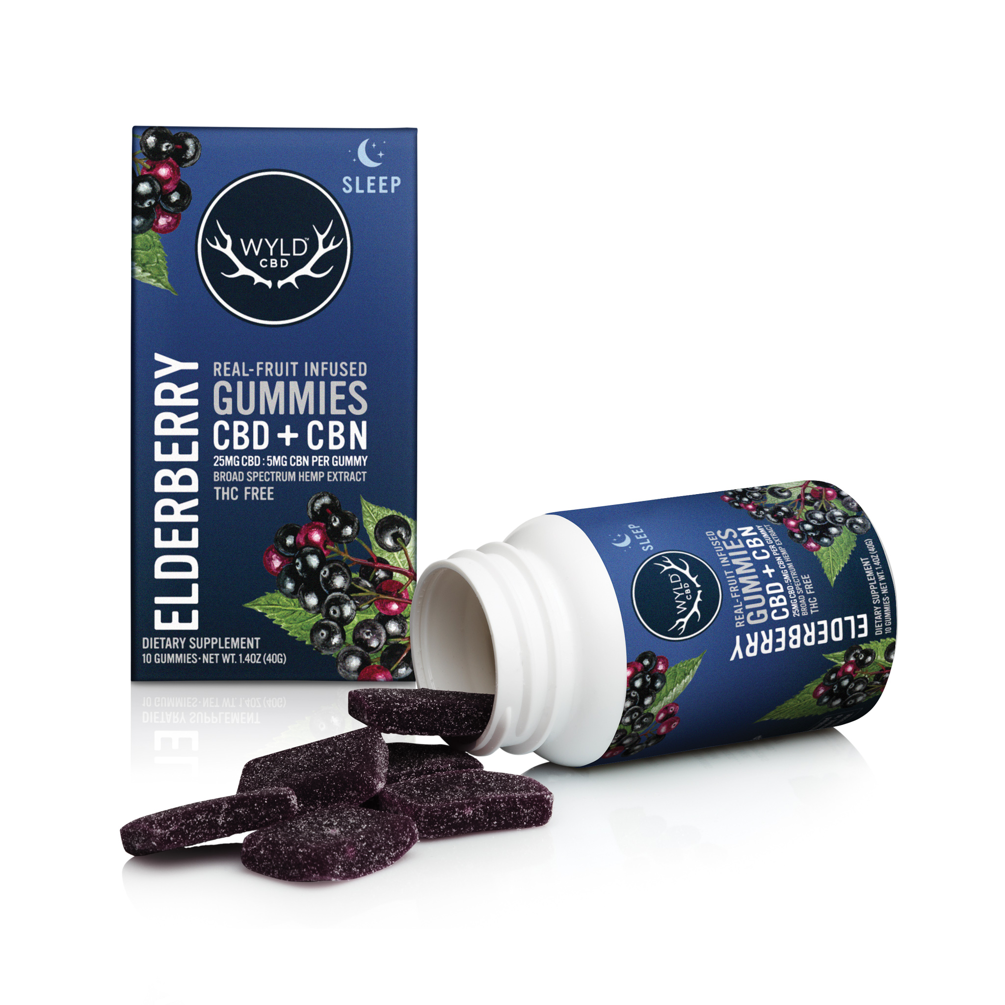 Elderberry CBD:CBN Gummies | 250mg:50mg | 10-pack