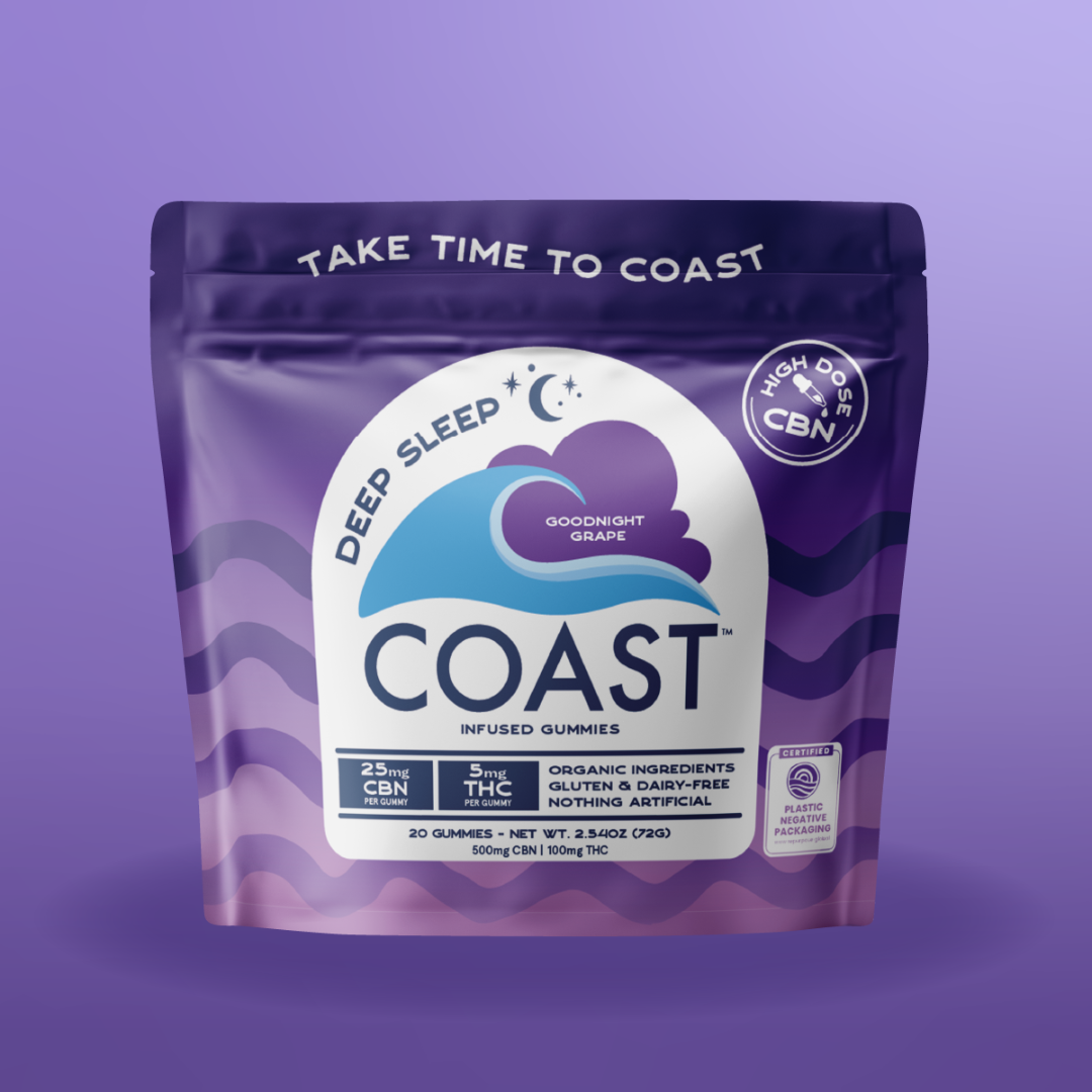 Coast Cannabis Co. - Goodnight Grape (I) Gummies (4.26mg THC 27.27mg CBN 20pk) C0070000458