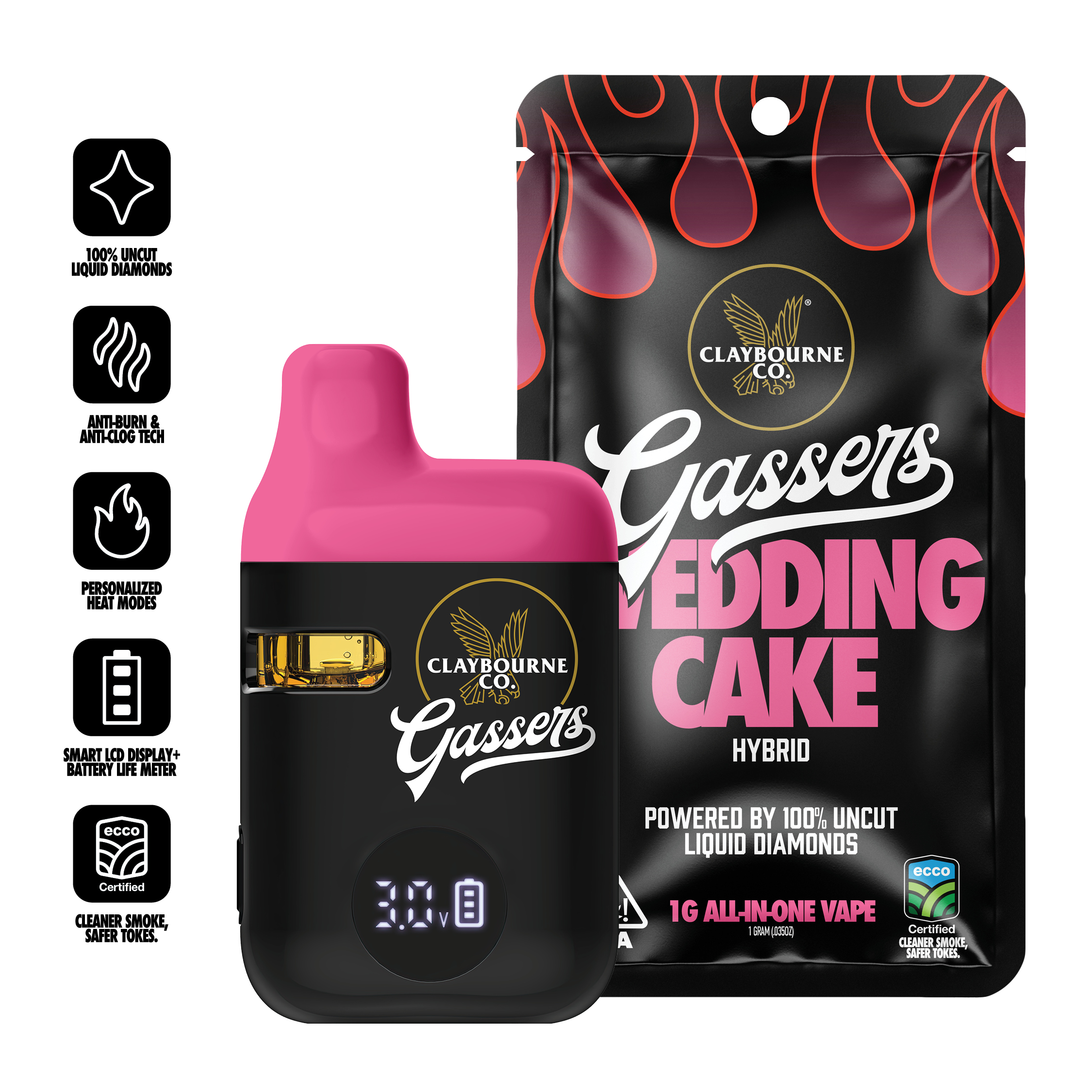 Wedding Cake (1g) - Gassers All-In-One Liquid Diamonds Vape