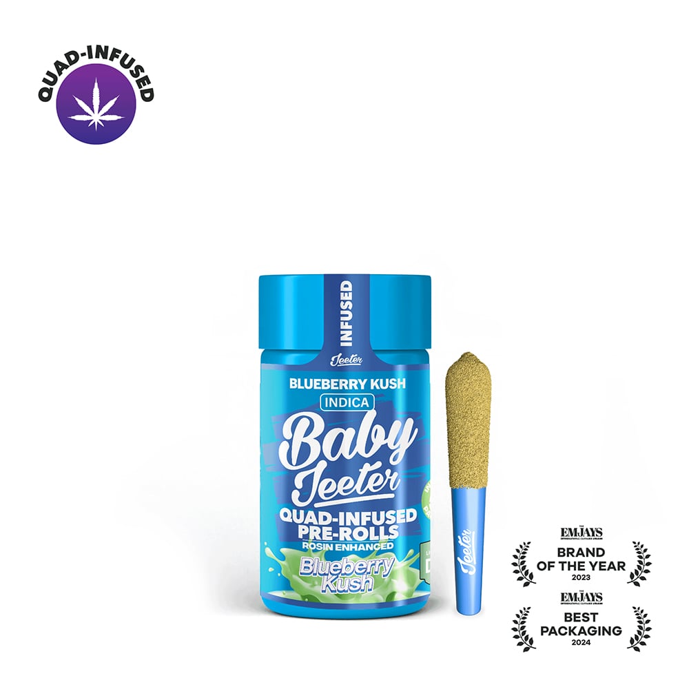 Blueberry Kush - Infused Preroll - - 5pk - Indica