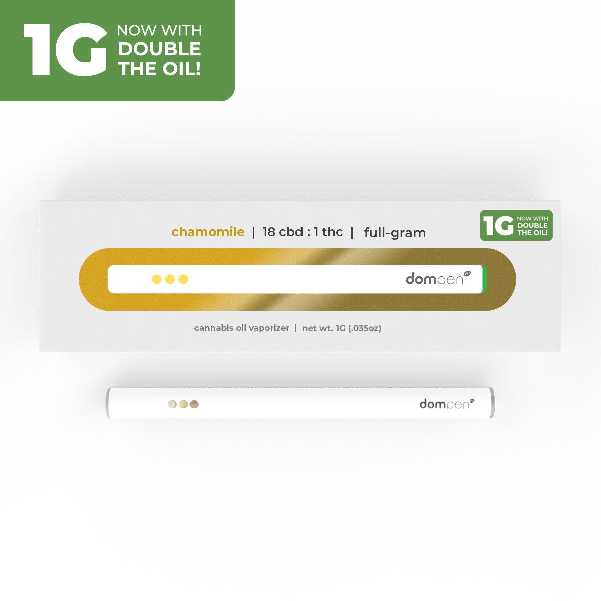 dompen™ Chamomile (12:1) - 1G Cartridge dompen™ Chamomile (12:1) - 1G Cartridge