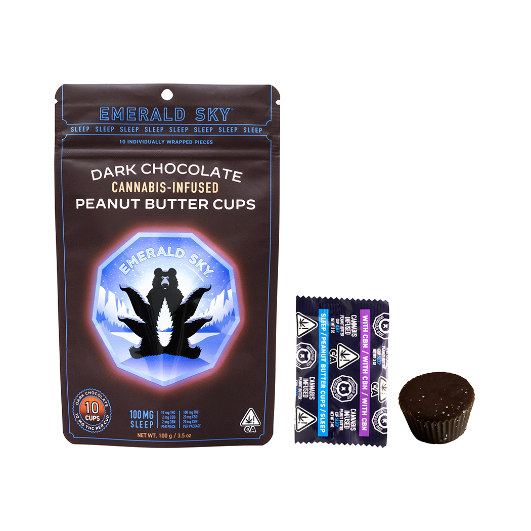 Peanut Butter Cups Dark Chocolate | 10pk/10mg - 100mg THC - 20mg CBN - 20mg CBD | Sleep