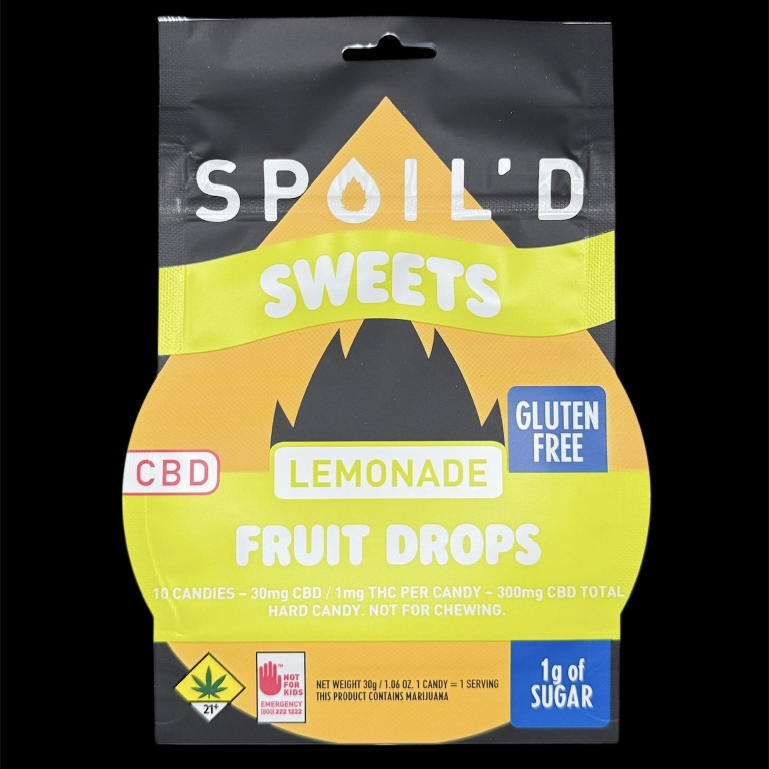 CBD Lemonade Fruit Drops 30:1 [10pk] (300mg CBD / 10mg THC)