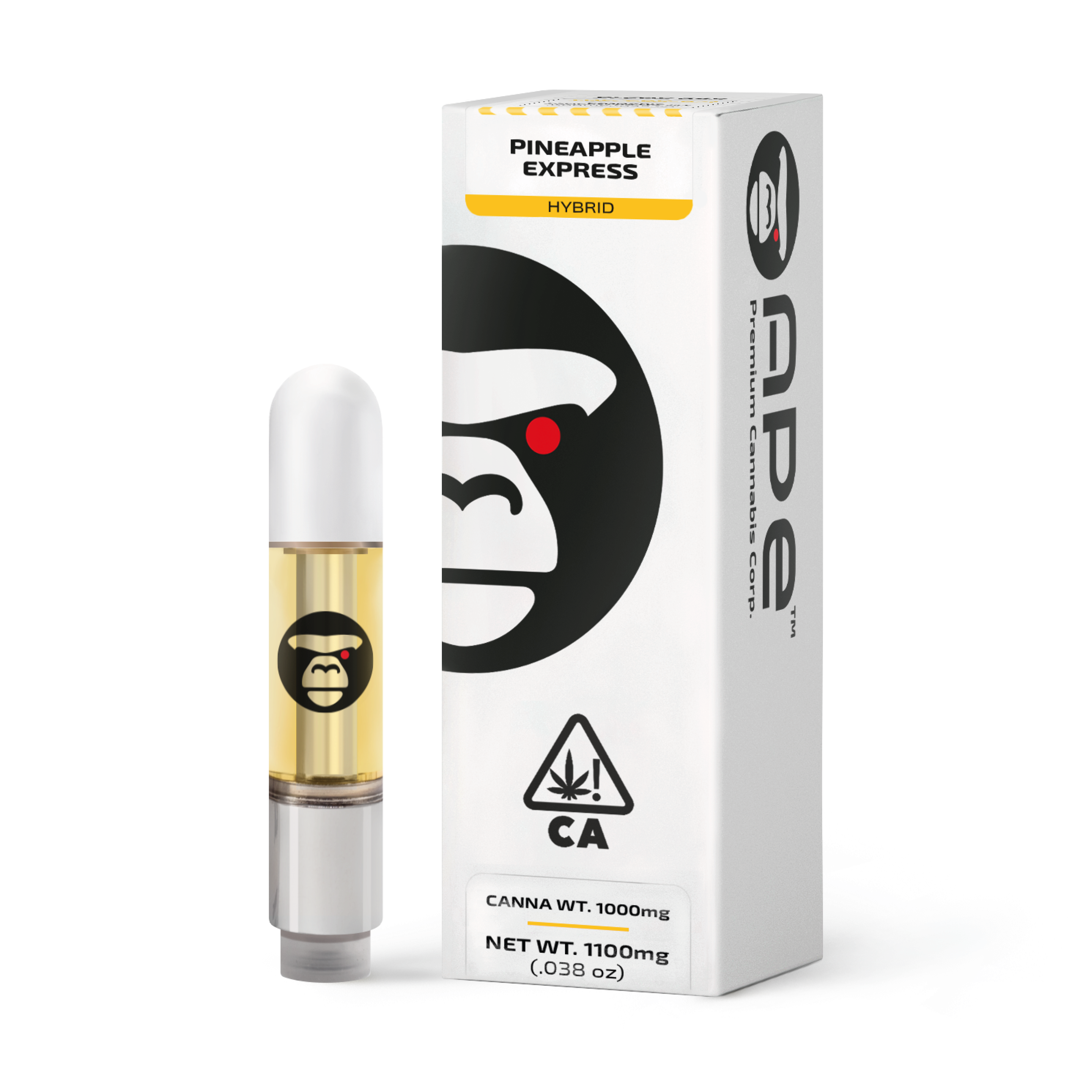 PINEAPPLE EXPRESS sauce cart 1100 mg. APE CORP. Cartridge Jane