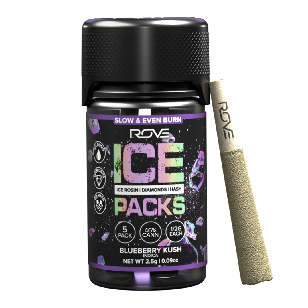 Blueberry Kush- Infused Ice Packs (Rosin, Hash, and Diamonds) [.5g]