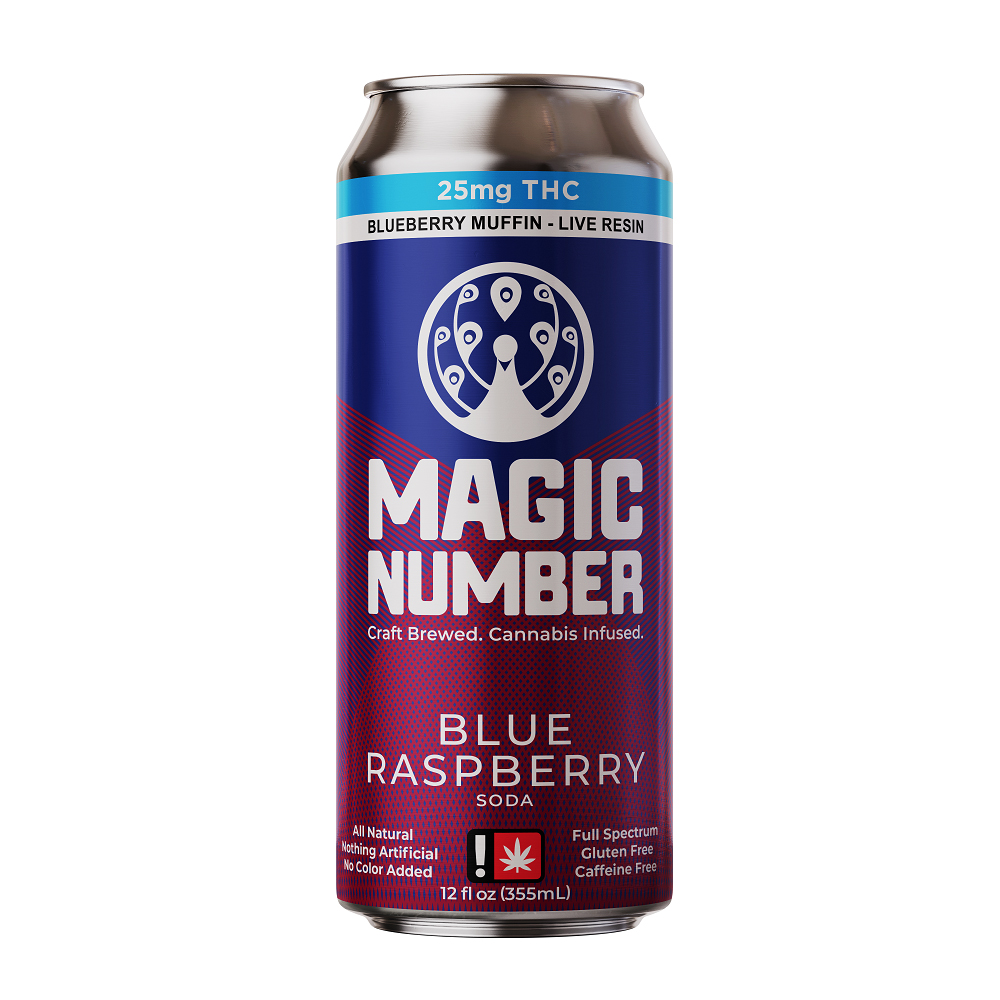 Blue Raspberry Natural Soda (25mg Live Resin)