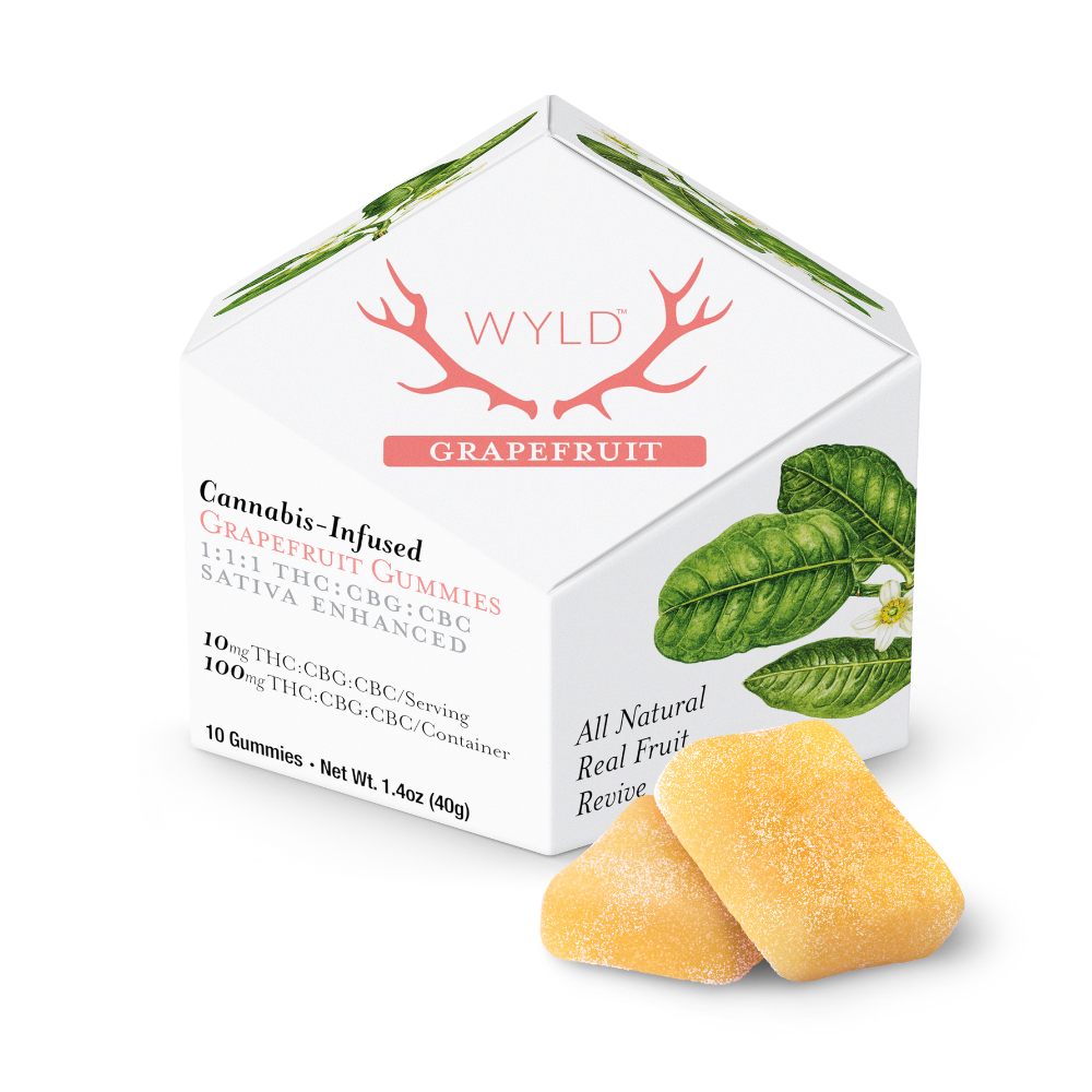 Grapefruit 1:1:1 CBG:CBC + Sativa Enhanced Gummies | 100mg THC:CBG:CBC