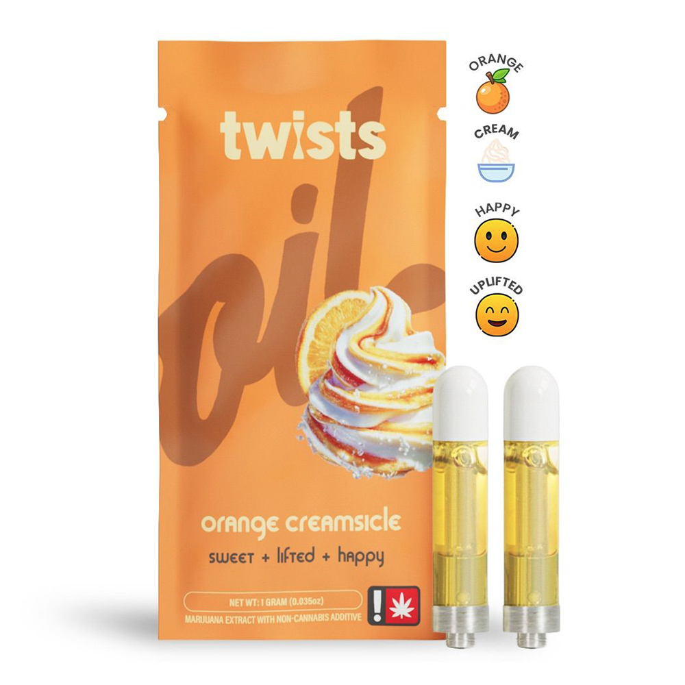 Orange Creamsicle Flavor - "Twists" Cartridge 2-PACK (2000mg)