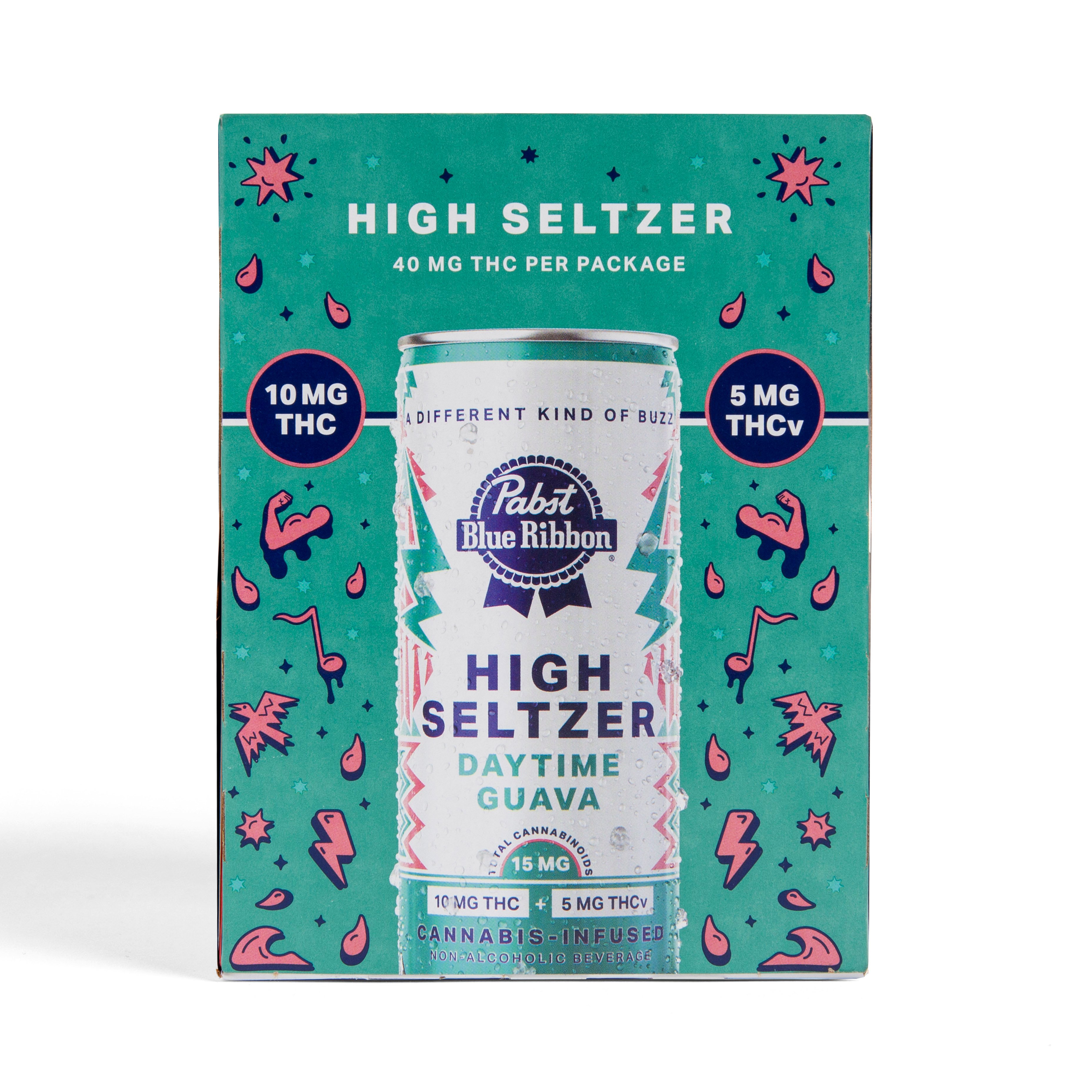 Daytime Guava [4pk] (40mg THC/20mg THCv) | Pabst Blue Ribbon