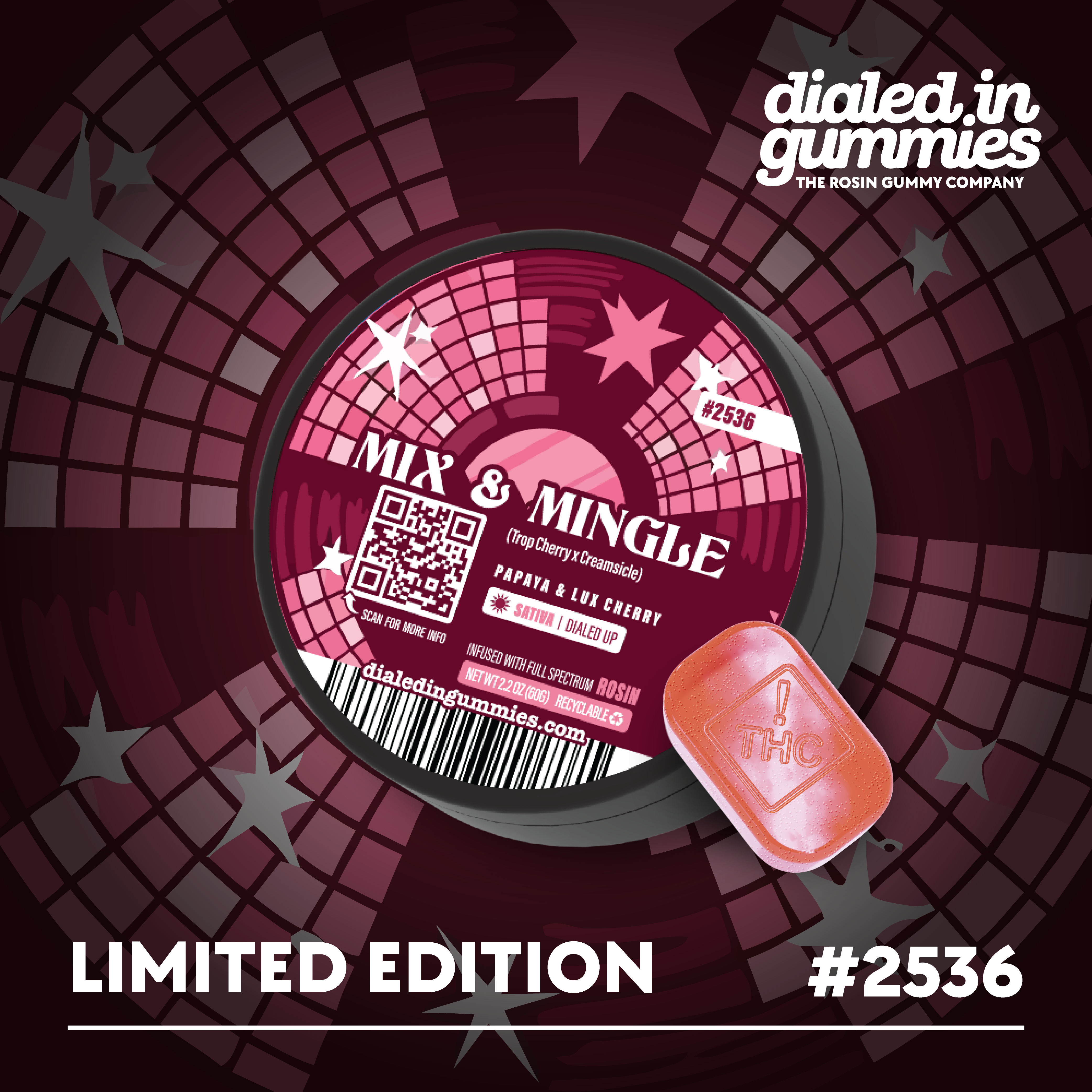 100mg - Mix & Mingle #2536 - Rosin Gummies (10pk)