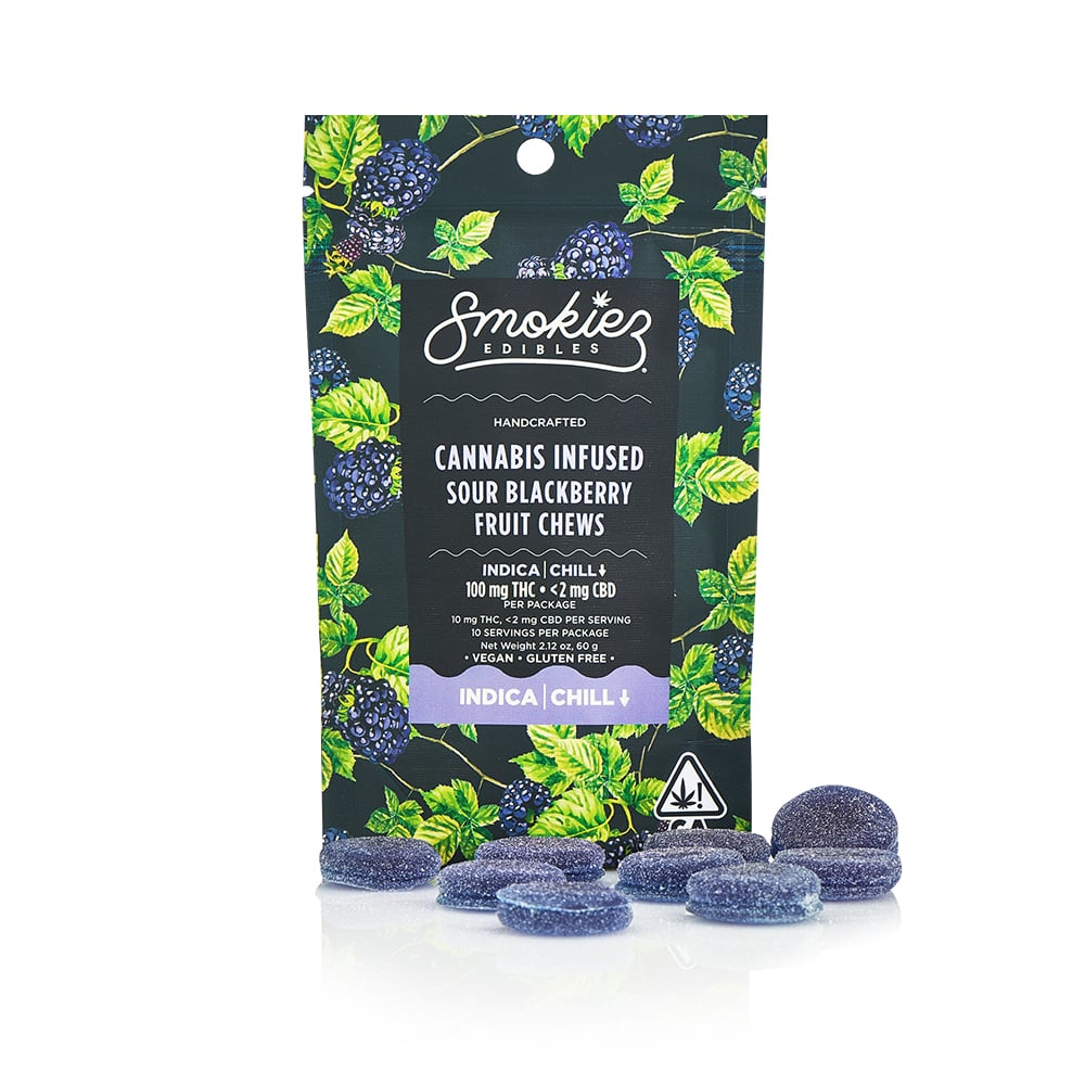 Sour Blackberry Fruit Chews [10pk] (100mg) THC