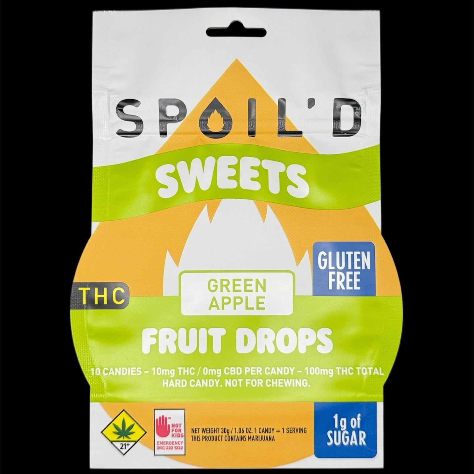 Green Apple Fruit Drops [10pk] (100mg THC)