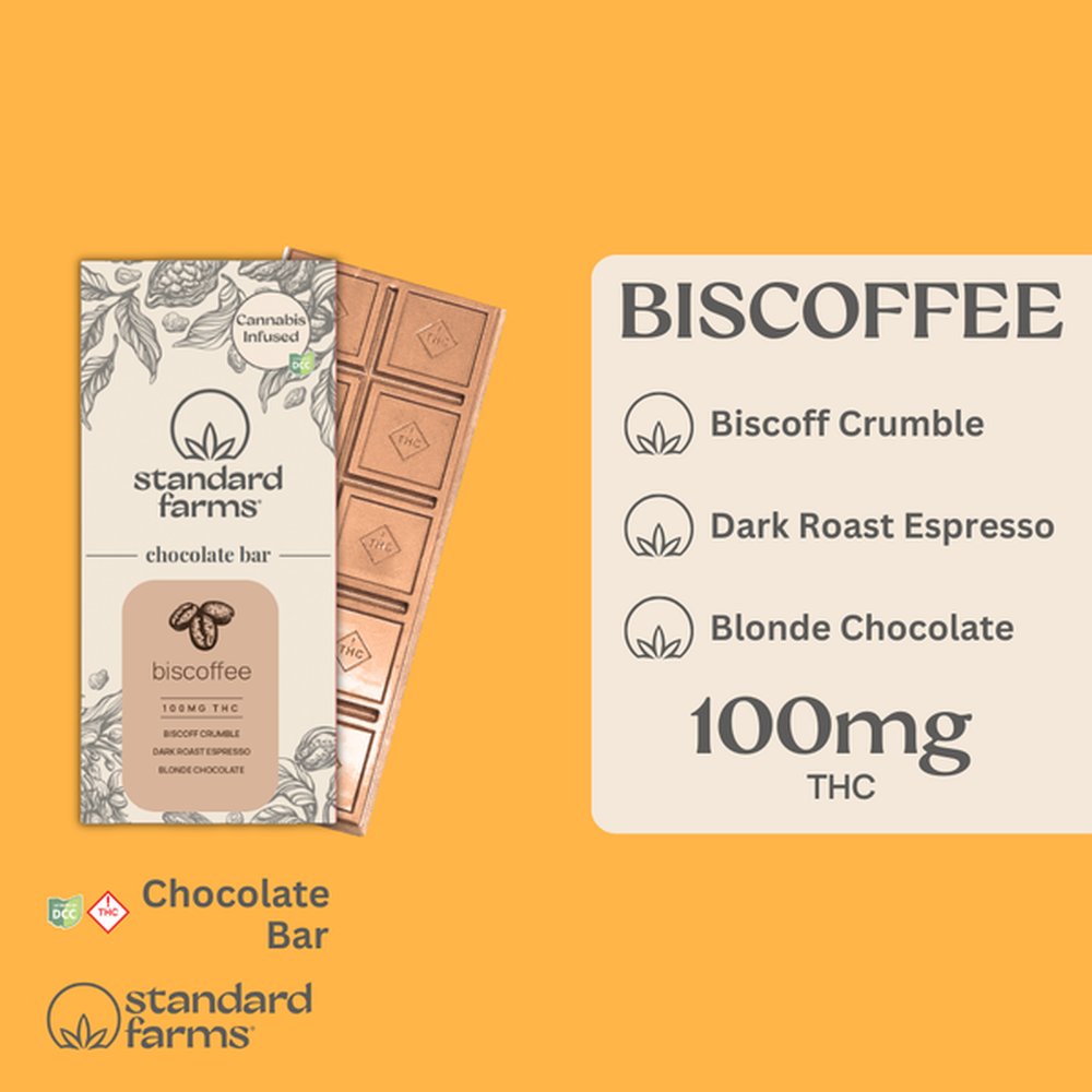 Standard Farms - Blonde Chocolate Biscoffee Bar - 100mg - 10pk