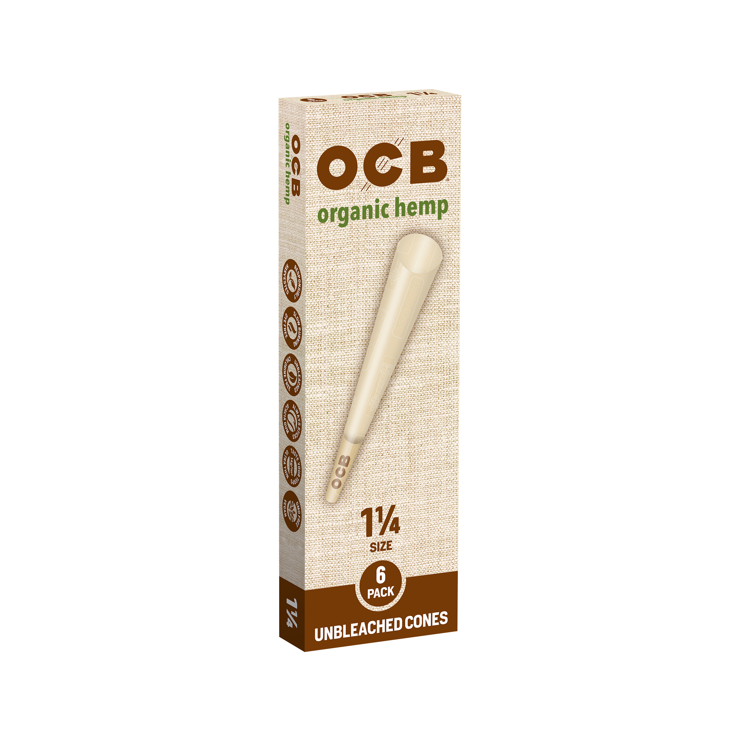 OCB® Organic Hemp Cones - 1 1/4 [6pk]