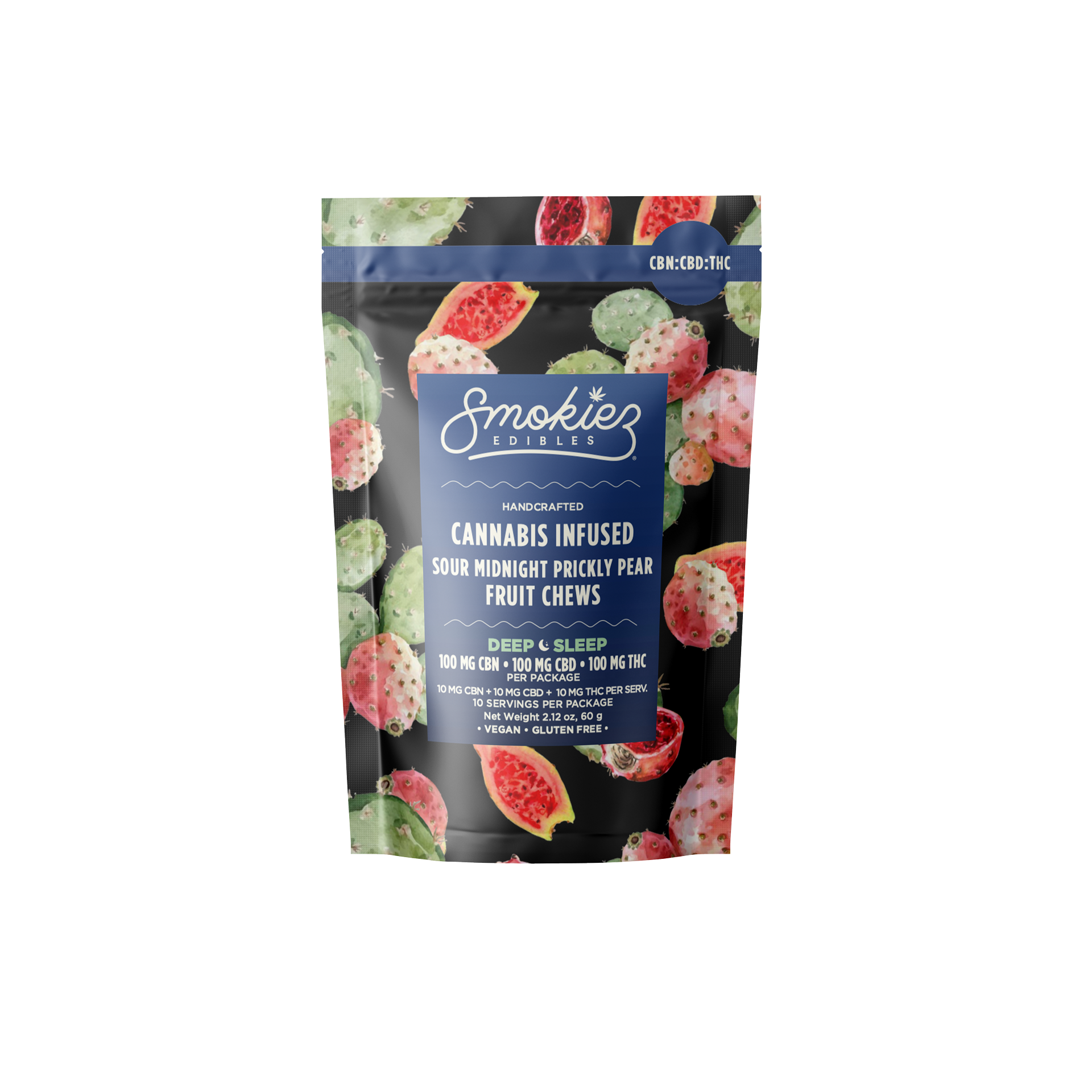 1:1:1 Sour Midnight Prickly Pear (Deep Sleep) [10pk] (100mg CBN/100mg CBD/100mg THC)