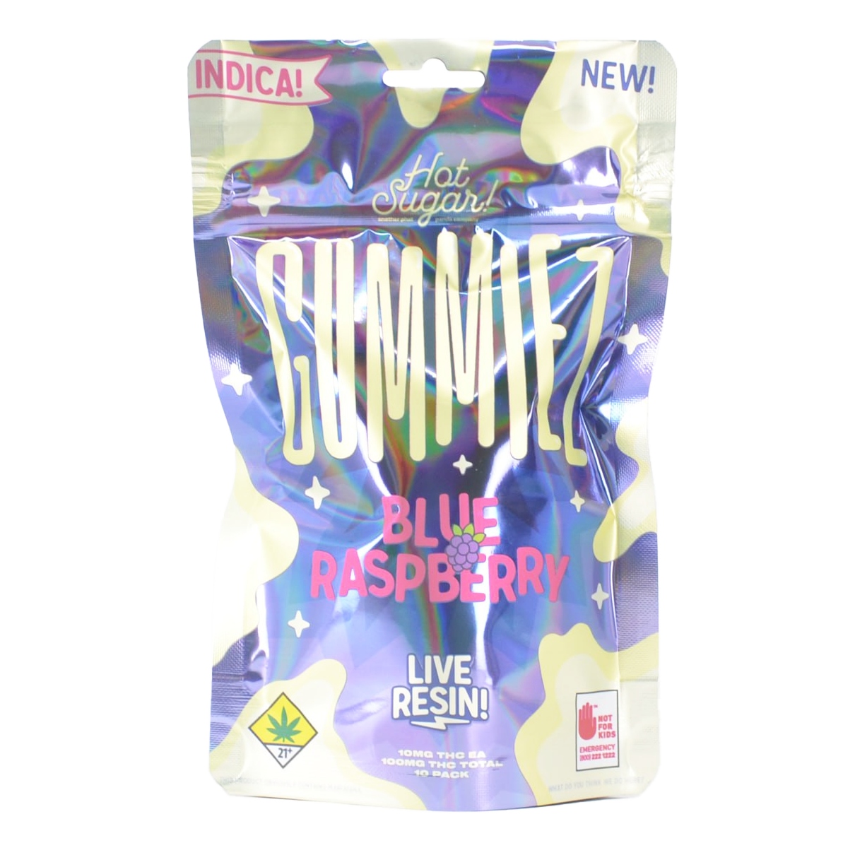 Blue Raspberry Fruit Drops 100mg 10-pack