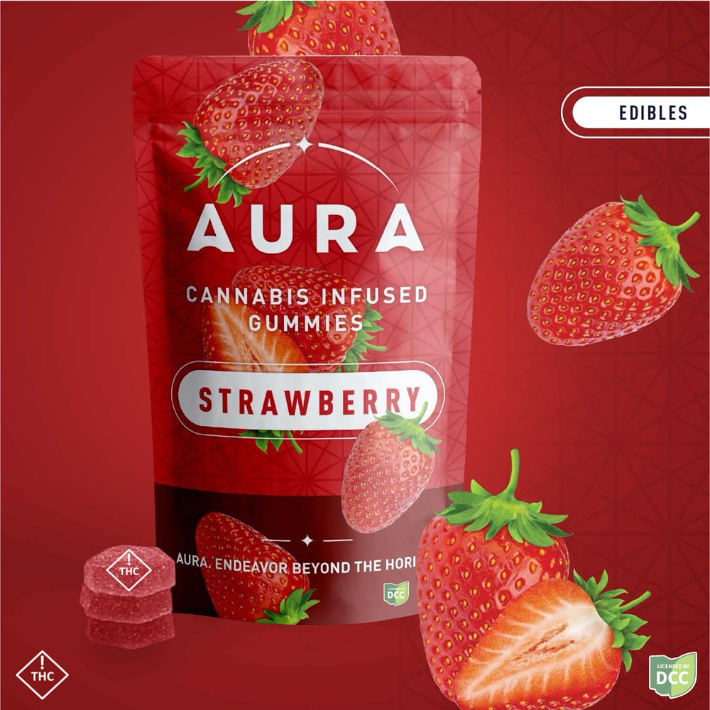 Aura - Strawberry Crunch + Cbc - Gummies - 550mg - 11pk