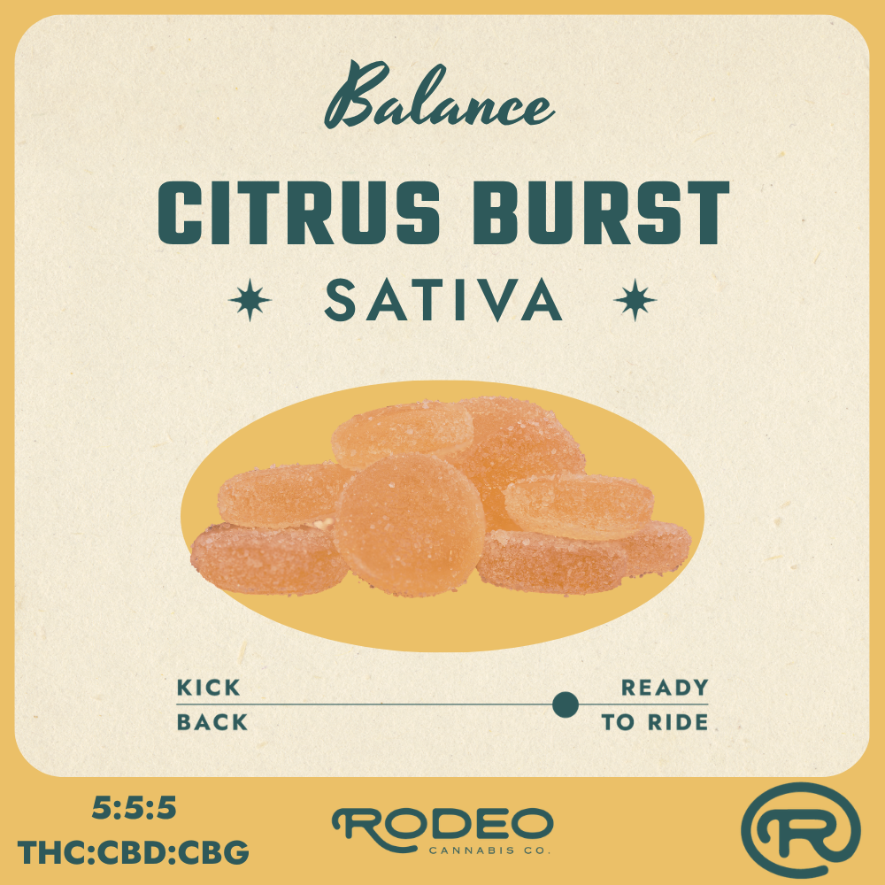 Rodeo Ratios - Balance - Citrus Burst (S) Gummies 5-5-5 (CBG-CBD-THC) (C0070000537)