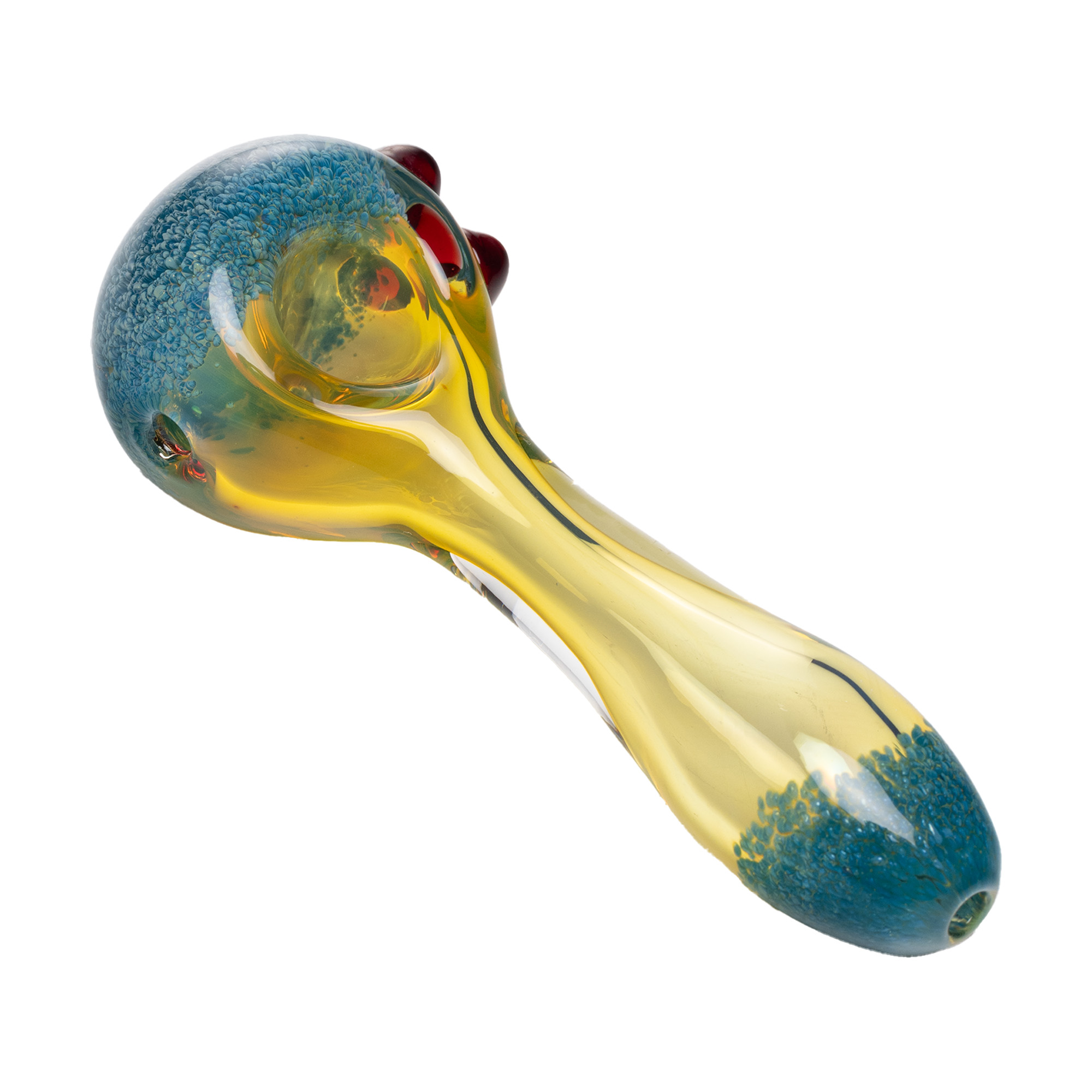 Spoon Pipe Model B - Blue Silver Fumed