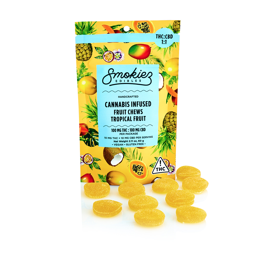 1:1 Tropical Fruit [10pk] (100mg CBD/100mg THC)