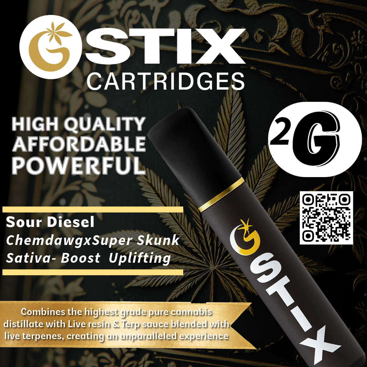 elf bar vape uk ELEMENTS THC Vape Cartridge 1200mg - Sour Diesel main image 0