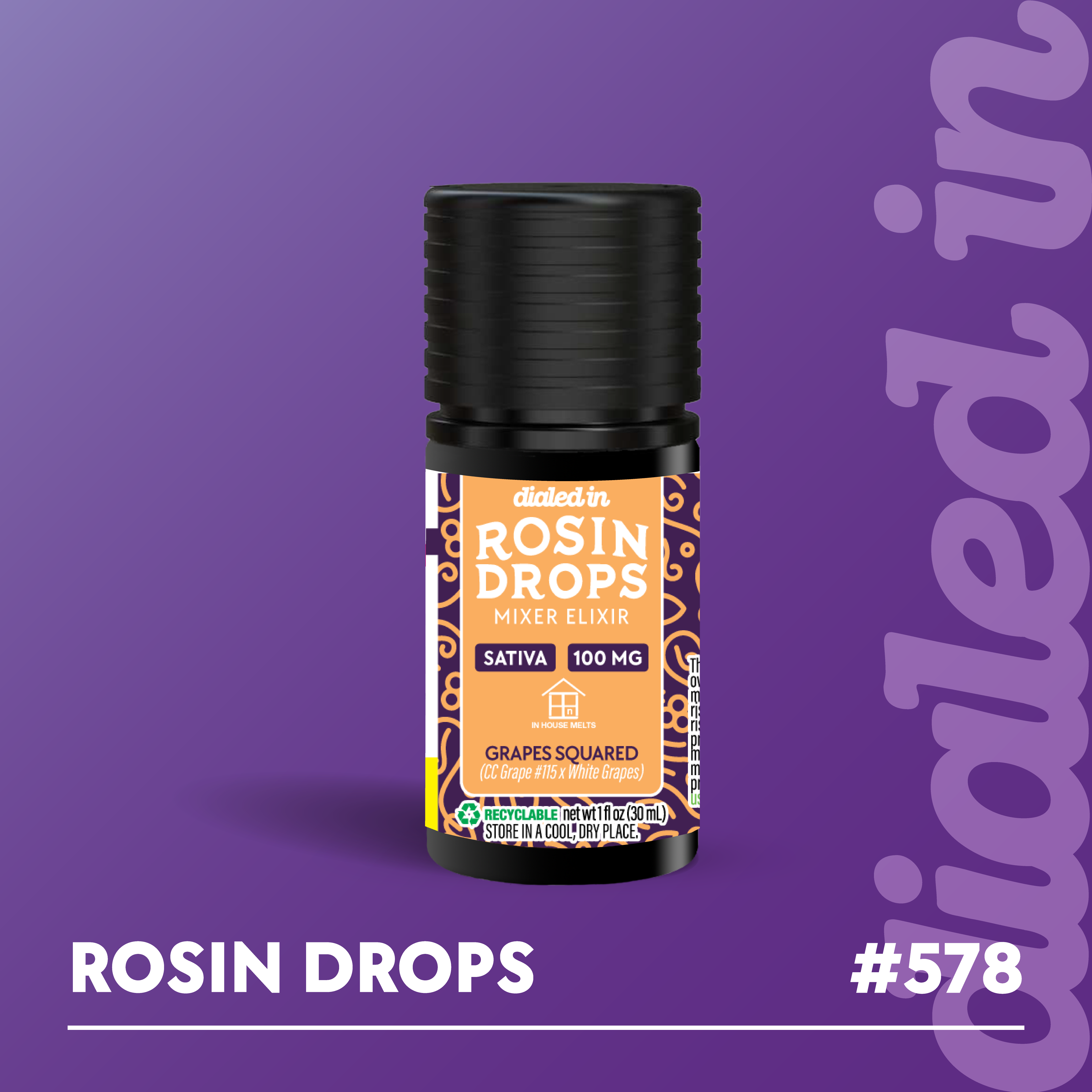 100mg - Grape Squared - Rosin Drops