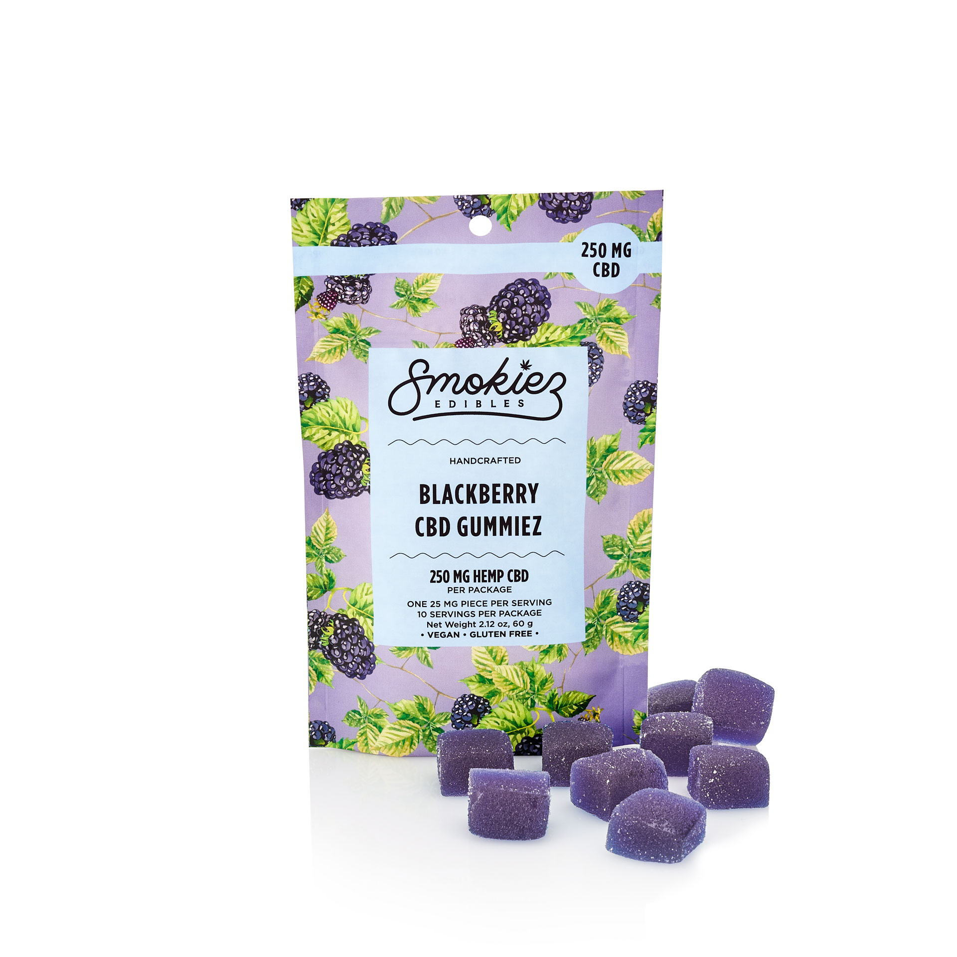 Blackberry [10pk] (250mg CBD) Smokiez Fruit Chews Jane