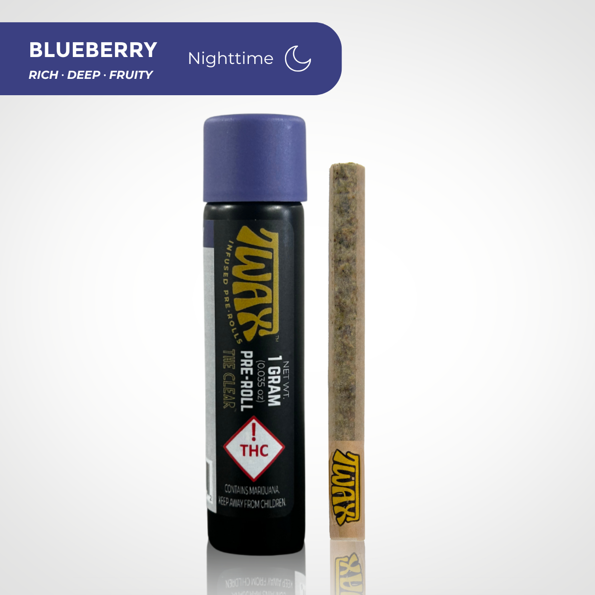 The Clear TWAX Infused Pre-roll 1g | Blueberry