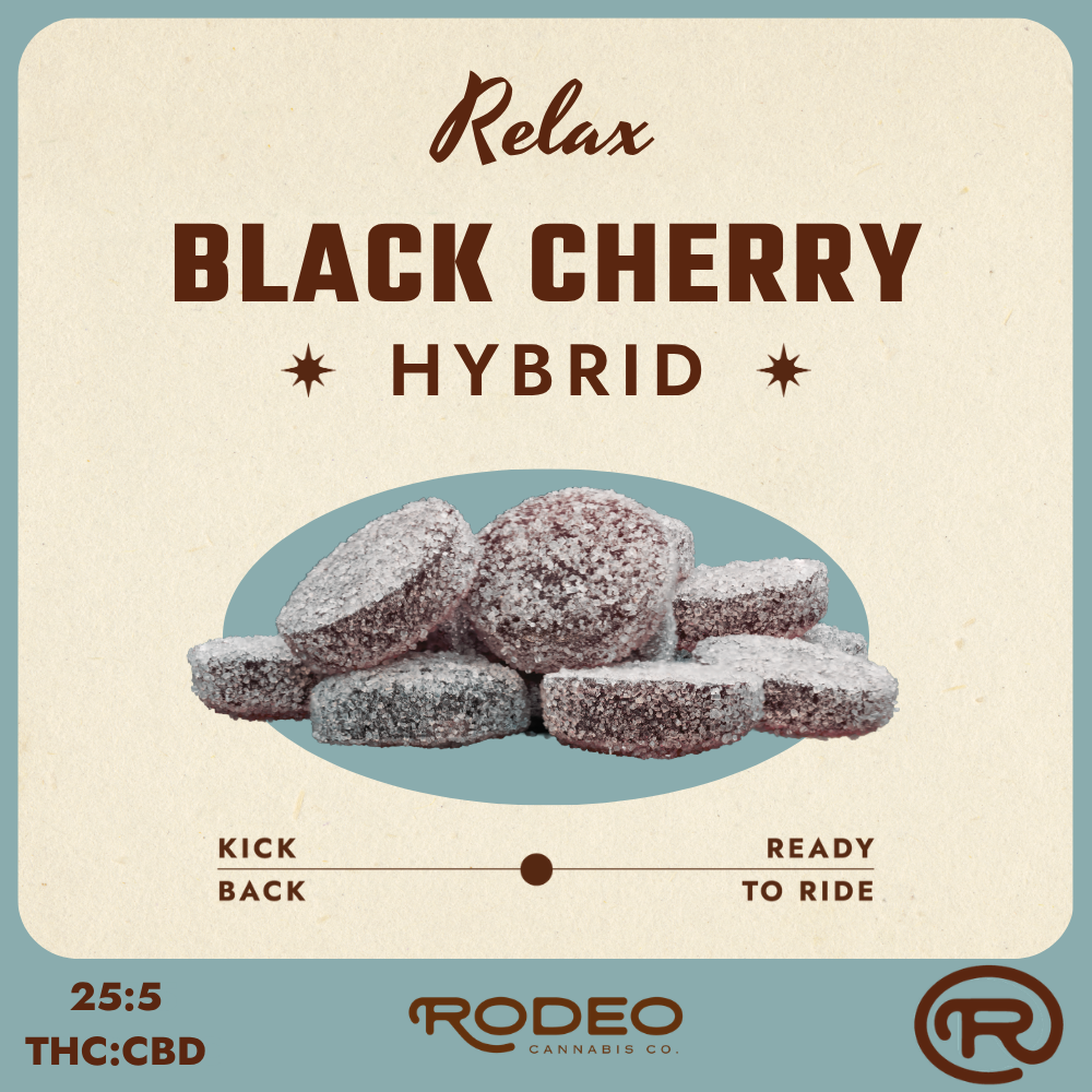Rodeo Ratios - Relax- Black Cherry (H) Gummies 25:5 (CBD-THC) (C0070000536)