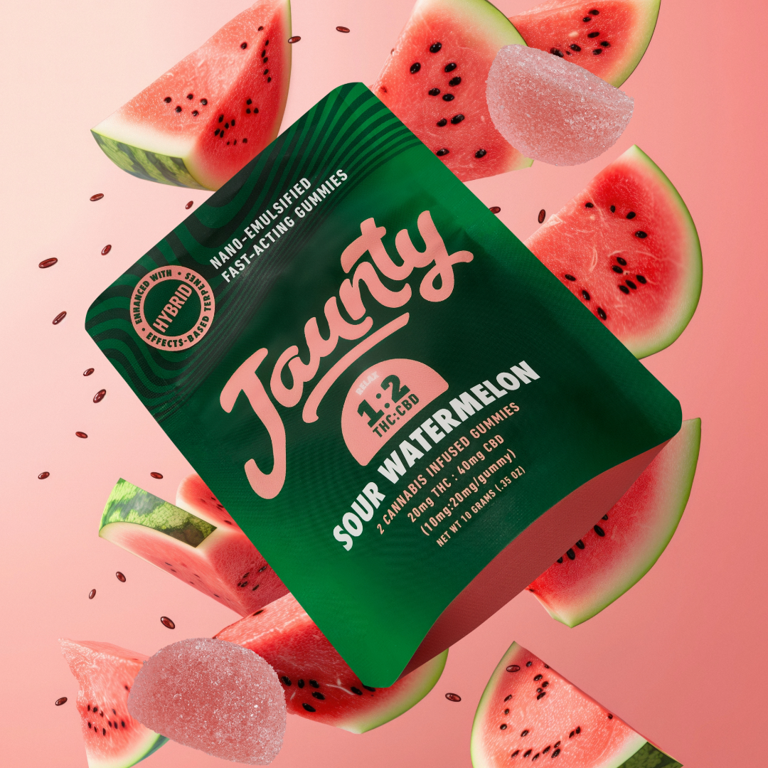 1:2 Sour Watermelon [2pk] (20mg THC/40mg CBD) | Jaunty | Gummies