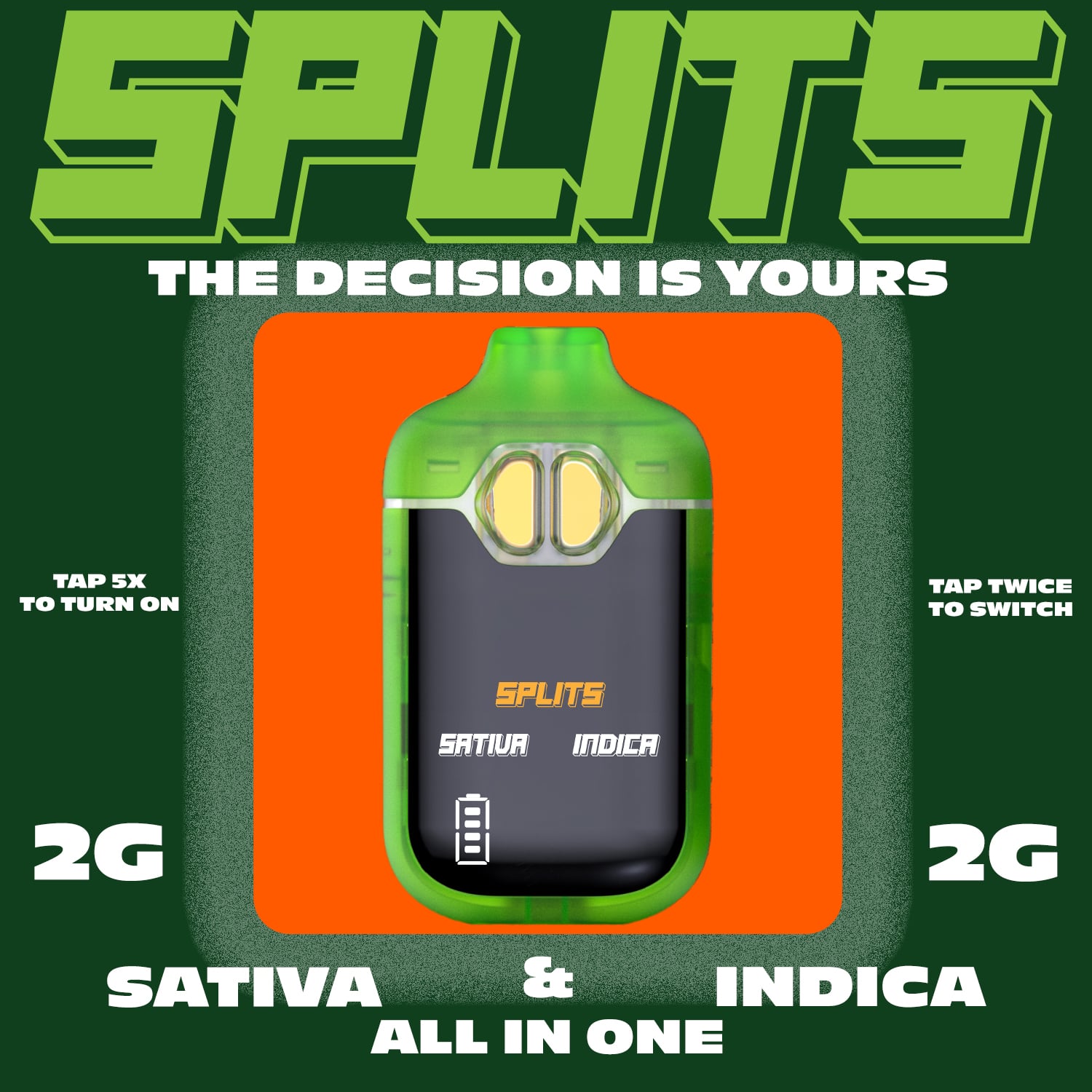 Splits Lemon HDZ x Garlic Ckies Dual Chamber