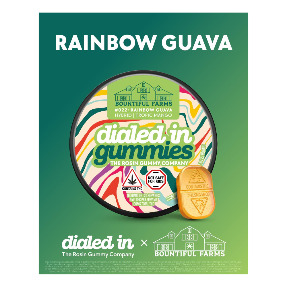 100mg - Rainbow Guava - Rosin Gummies (10pk - 20 Servings)
