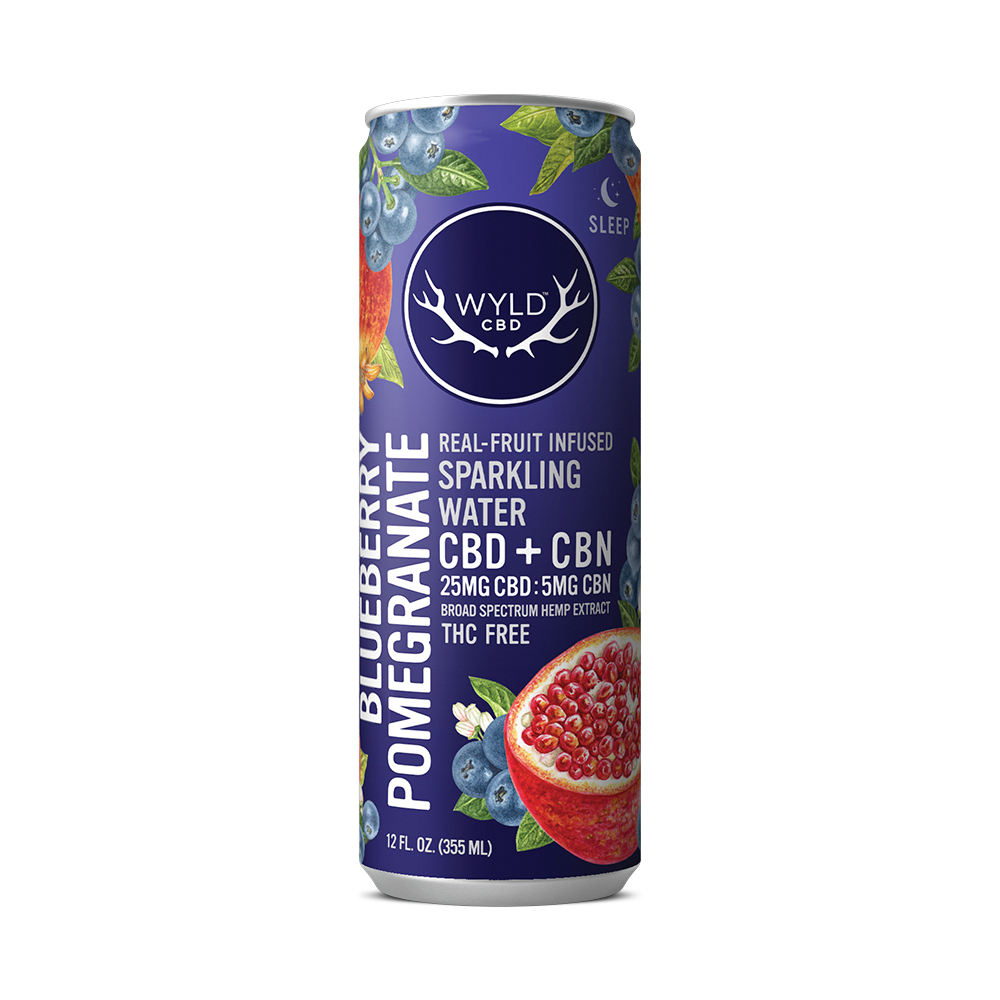 25mg Blueberry Pomegranate CBD:CBN Sparkling Water