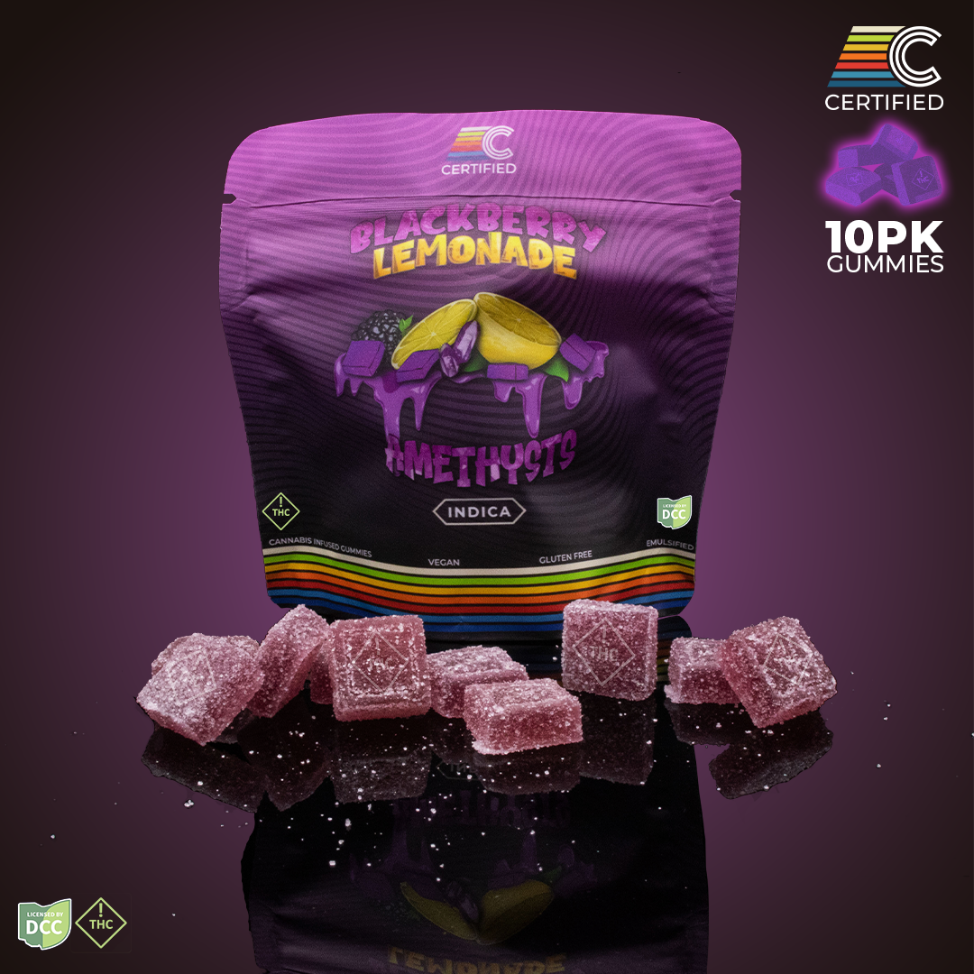 Certified Cultivators - Blackberry Lemonade Amethysts - Gummies - 100mg - 10pk - Indica