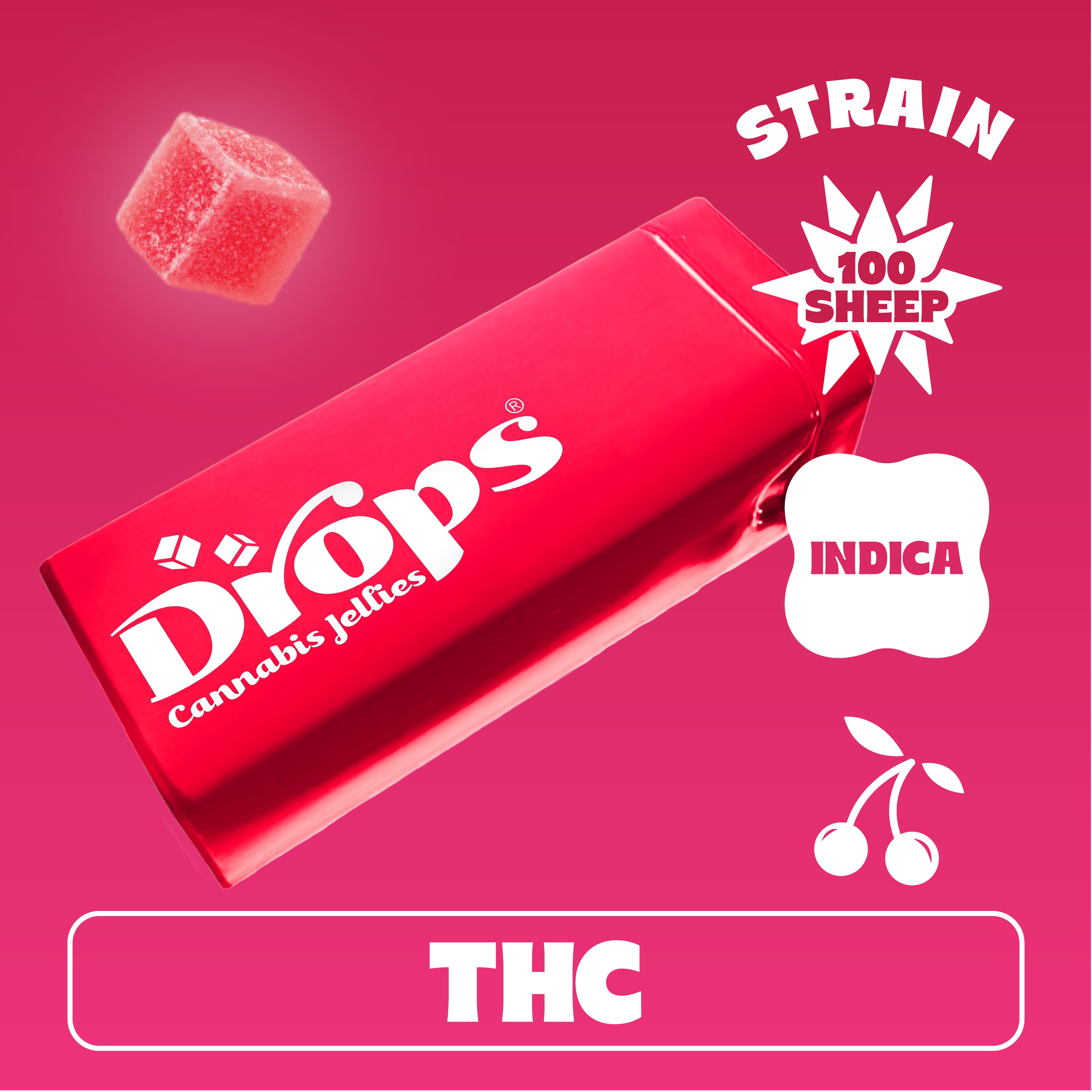 Cherry - 20pc - 100 Sheep - Indica (100mg THC)