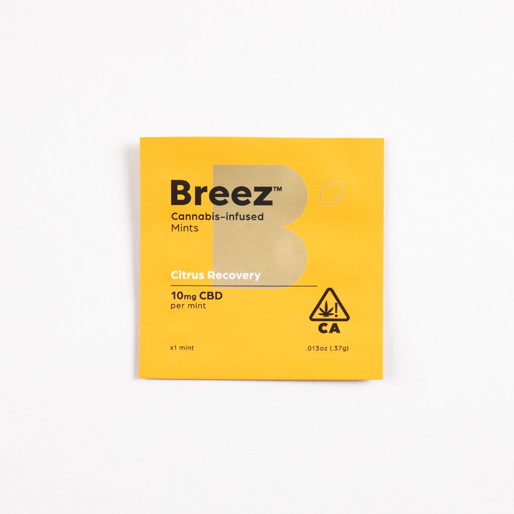 Citrus Recovery CBD Sample [1pk] (10mg CBD) | Breez | Mints