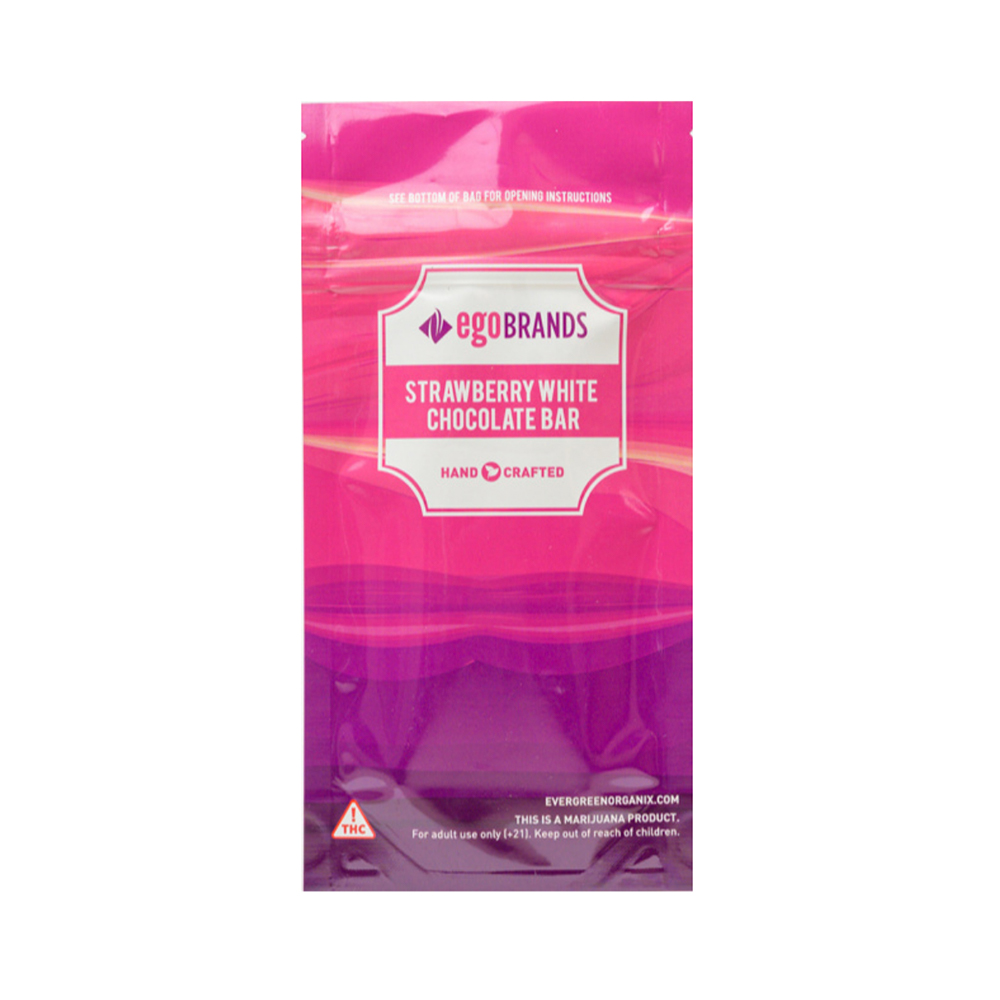 Strawberry White Chocolate Bar - 100mg