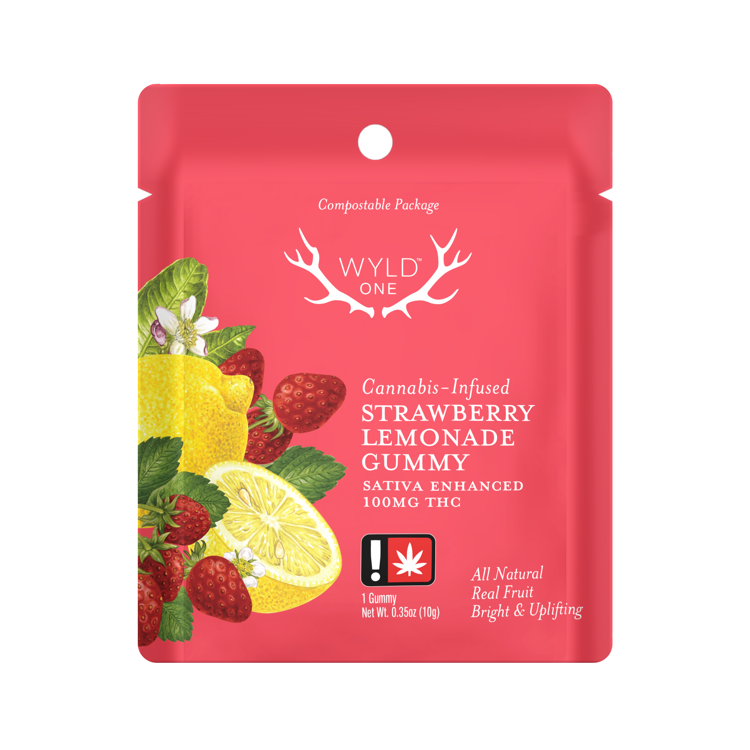 Wyld ONE: Strawberry Lemonade Sativa Gummy | 100mg