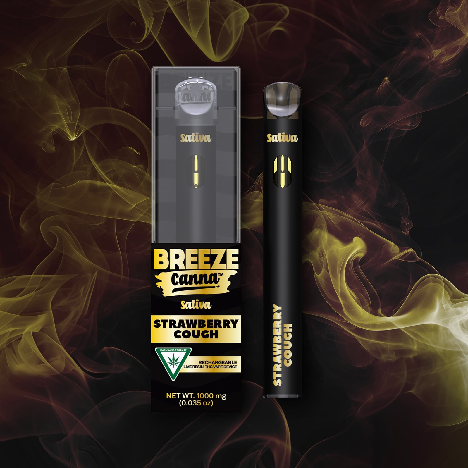Shop Strawberry Cough - Sativa Live Resin 1g PLUS Vape Device