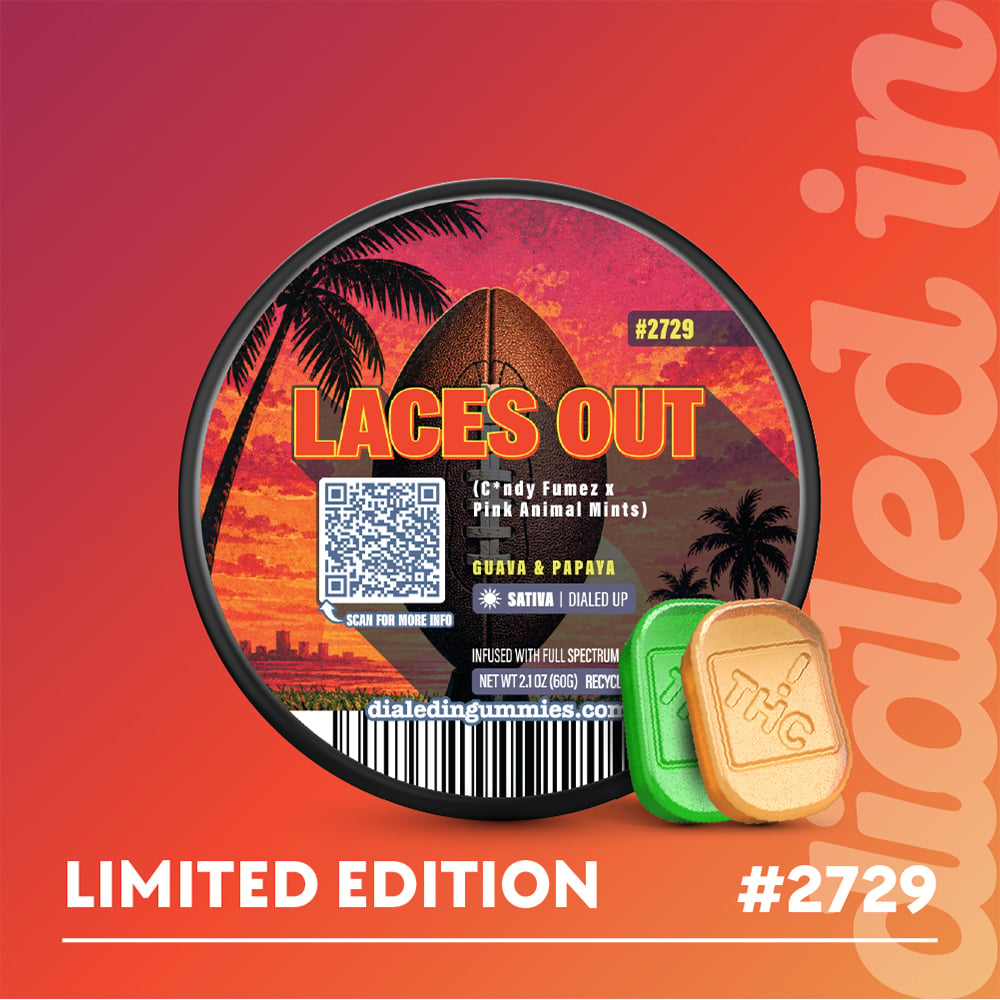 100mg - Laces Out (C*ndy Fumez x Pink Animal Mints) #2729 - Rosin Gummies (10pk)