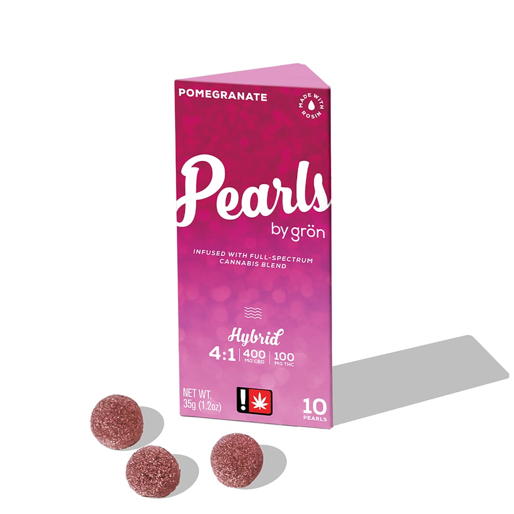4:1 Pomegranate Pearls - Hybrid (400mg CBD /100mg THC)