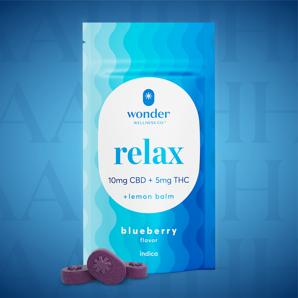 *Wonder Relax 21 Blueberry Gummies [20pk] (200mg CBD/100mg THC) * Wonder Wellness Co
