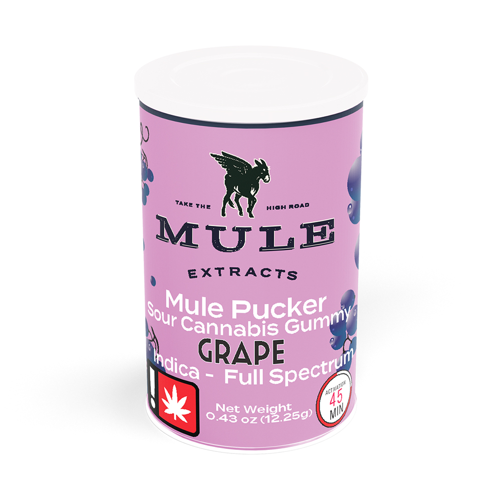 Sour Grape Indica (100mg) Mule Extracts Gummies Jane