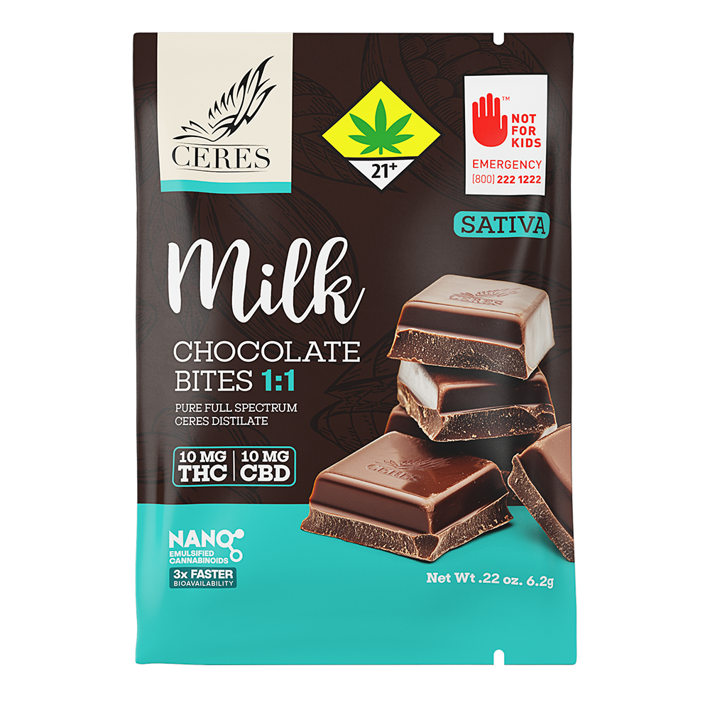 1:1 Milk Chocolate - Sativa [1pk] (10mg CBD/10mg THC)