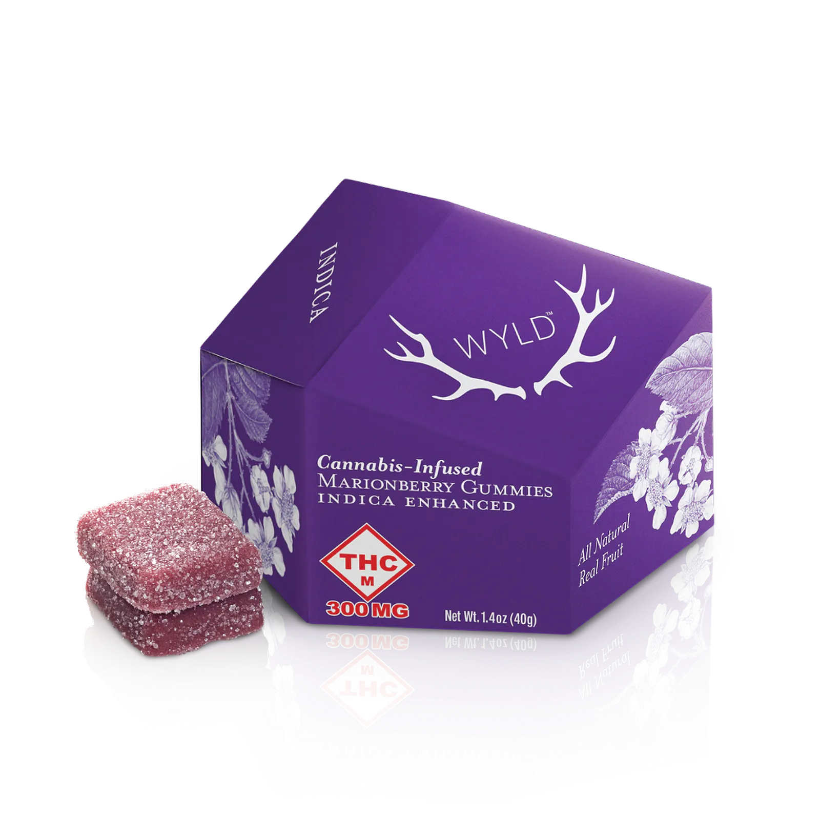 *HIGH DOSE* Marionberry Indica Enhanced Gummies 300mg WYLD