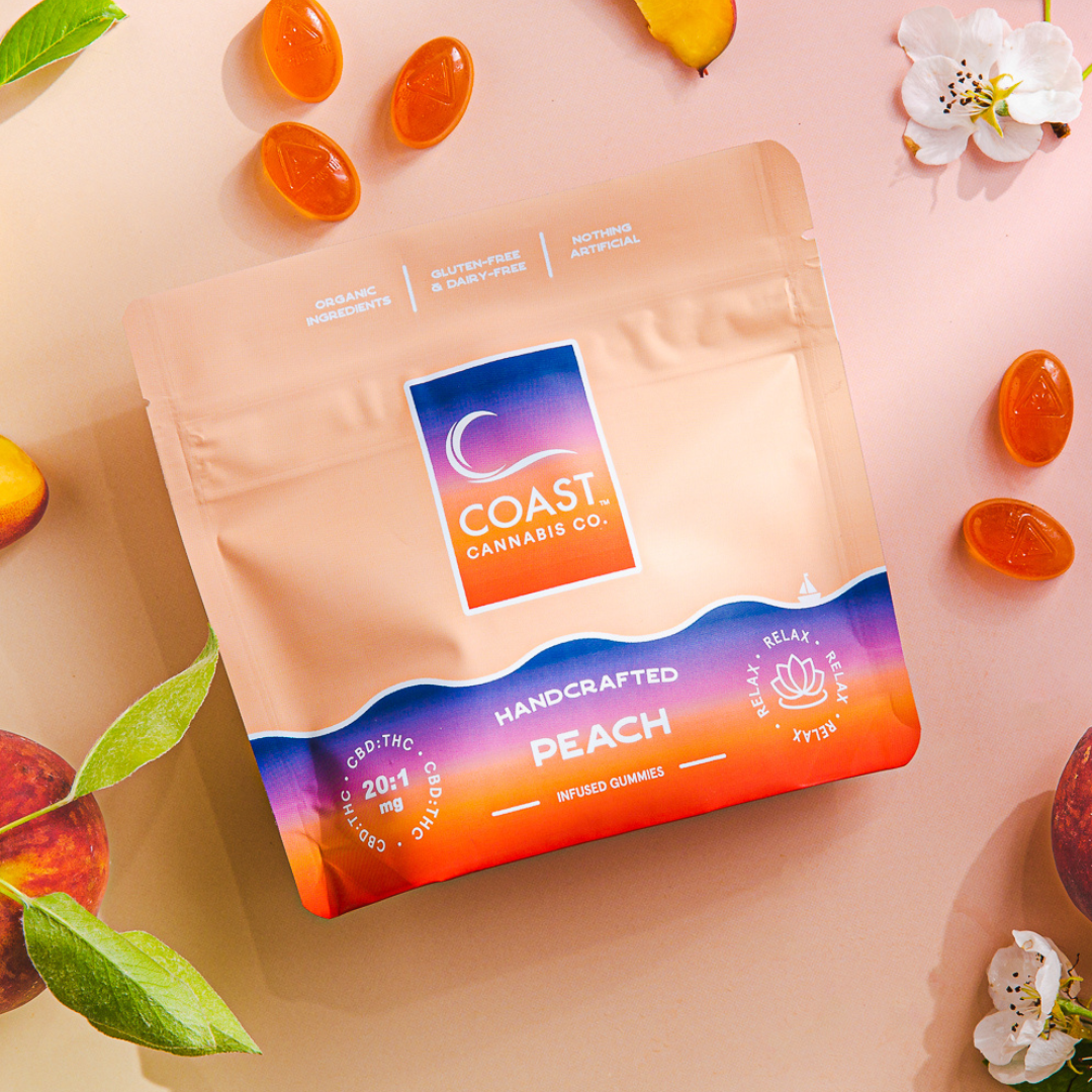 Coast Cannabis Co. - Peach (I) Gummies (1.1mg THC 19.3mg CBD 20pk) C0070000119