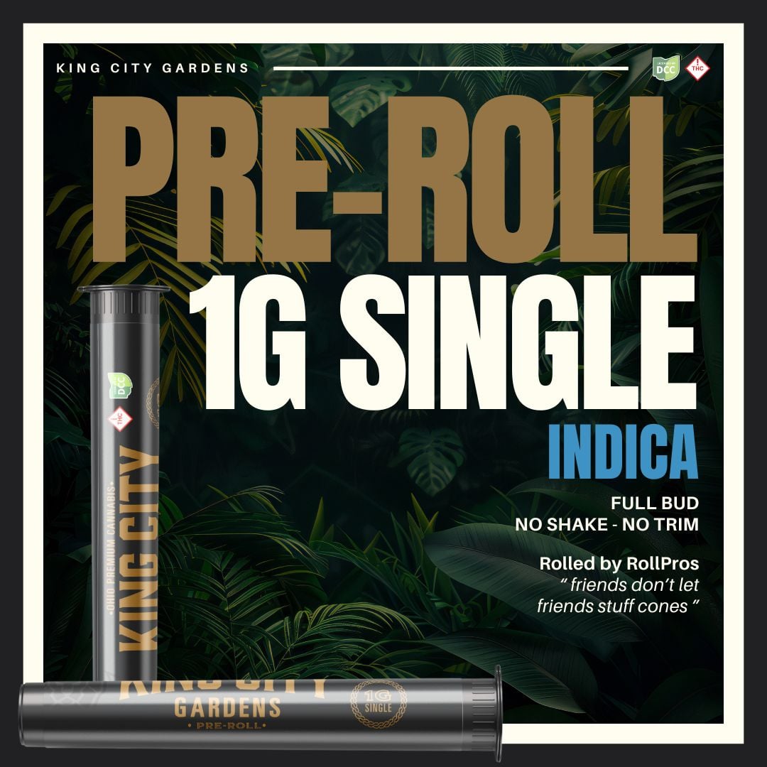 KING CITY GARDENS - APPLES & BANANAS - PREROLL - [1G] - INDICA