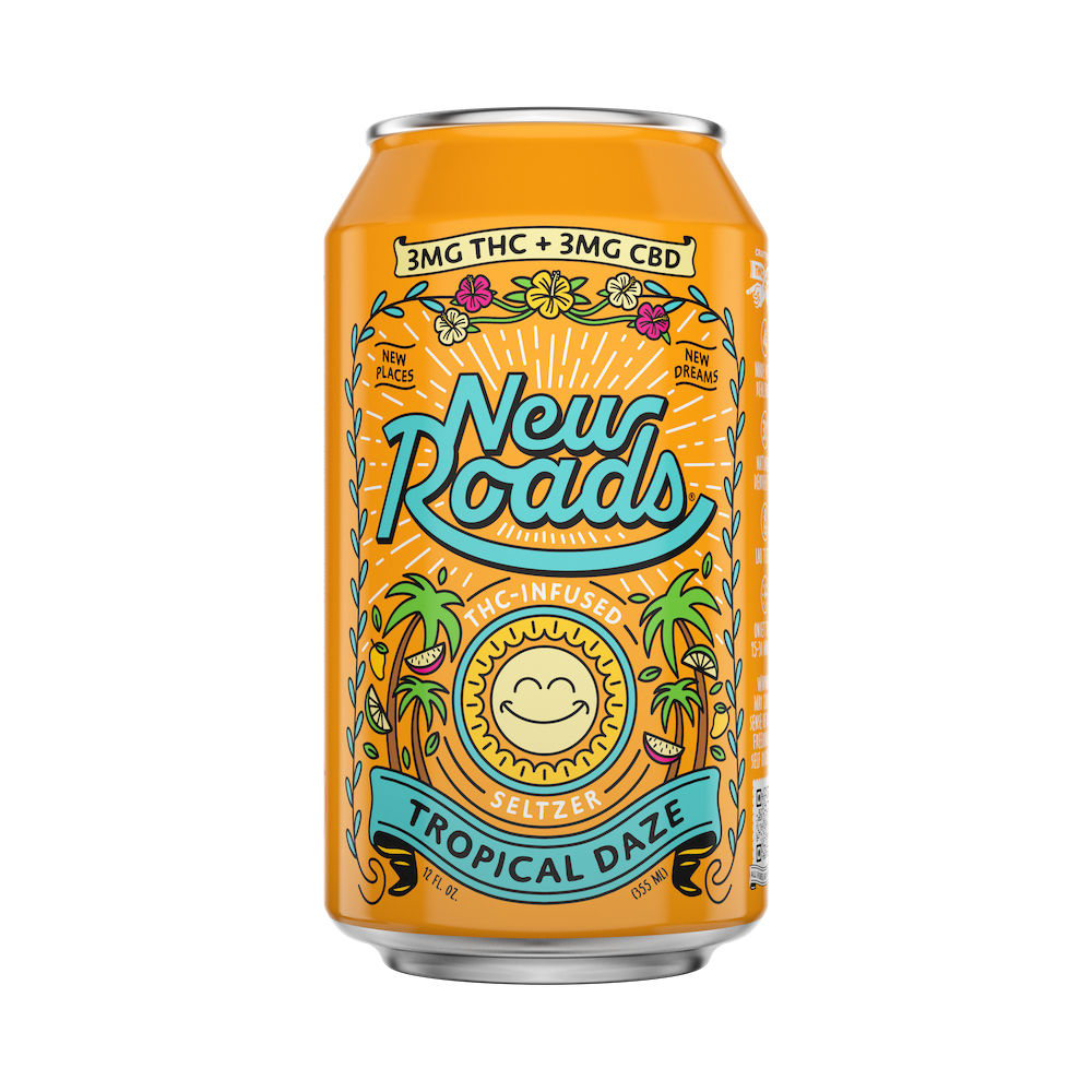 New Roads - Hemp Derived Tropical Daze 12oz (3mg THC 3mg CBD)