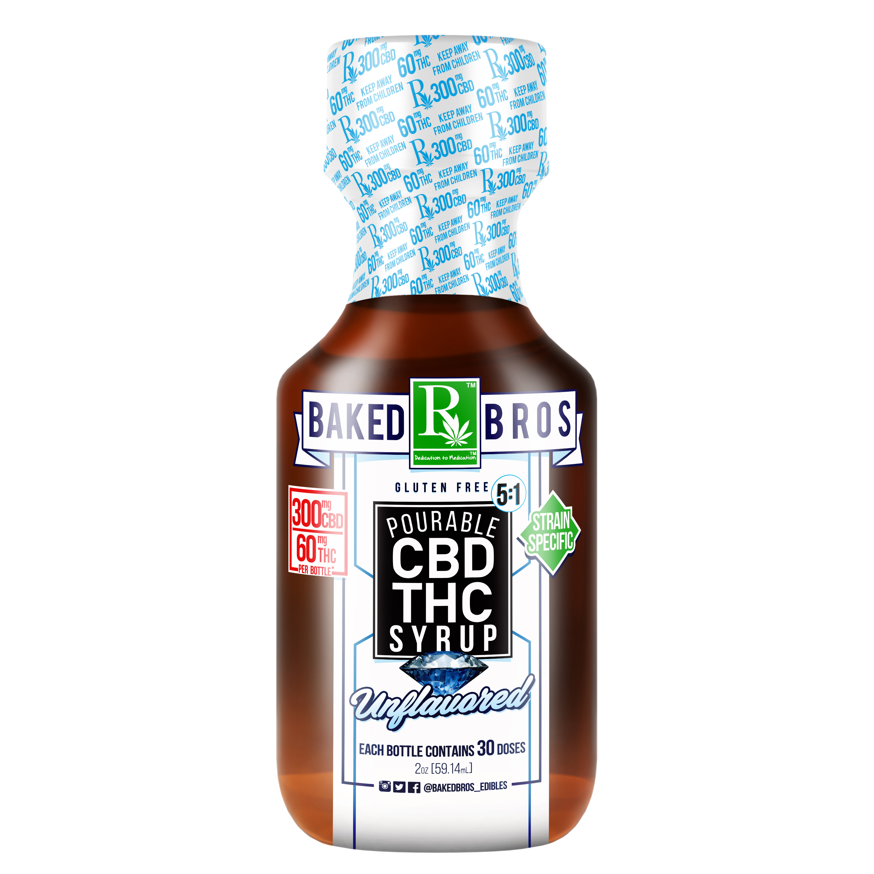 51 Unflavored [2oz] (300mg) Baked Bros Syrup Jane