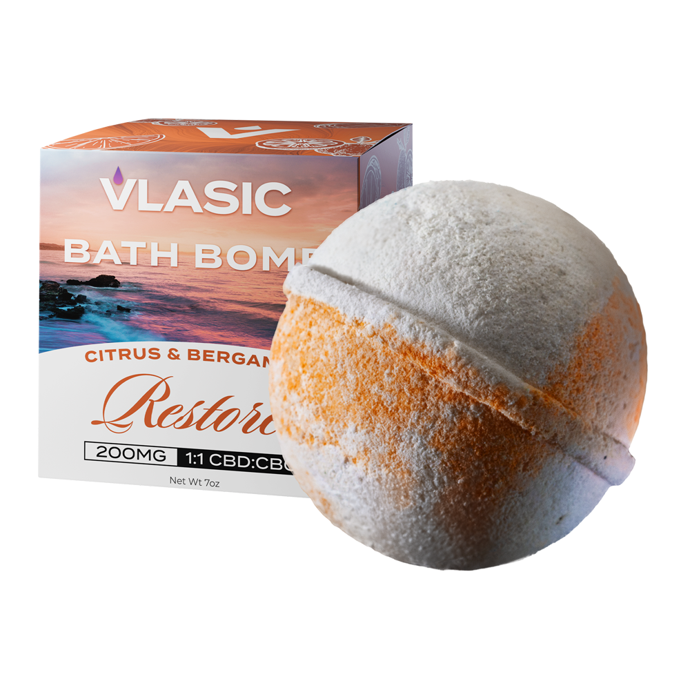 CBG:CBD Bergamot & Citrus Bath Bomb (100mg CBD/100mg CBG)